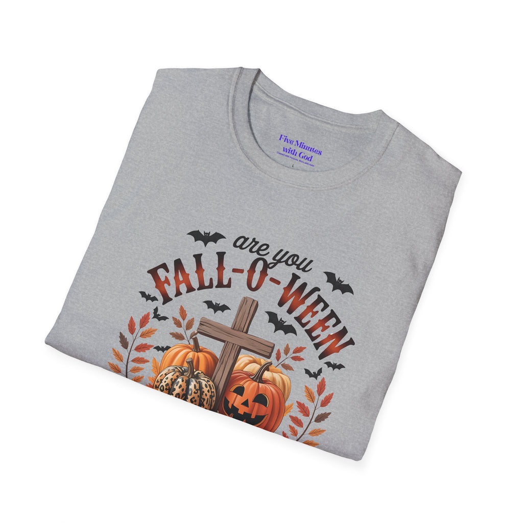 Fall-O-Ween Jesus Unisex T-Shirt, Halloween Tee, Christian Apparel, Fall Shirt, Pumpkin T-Shirt, Autumn Clothing