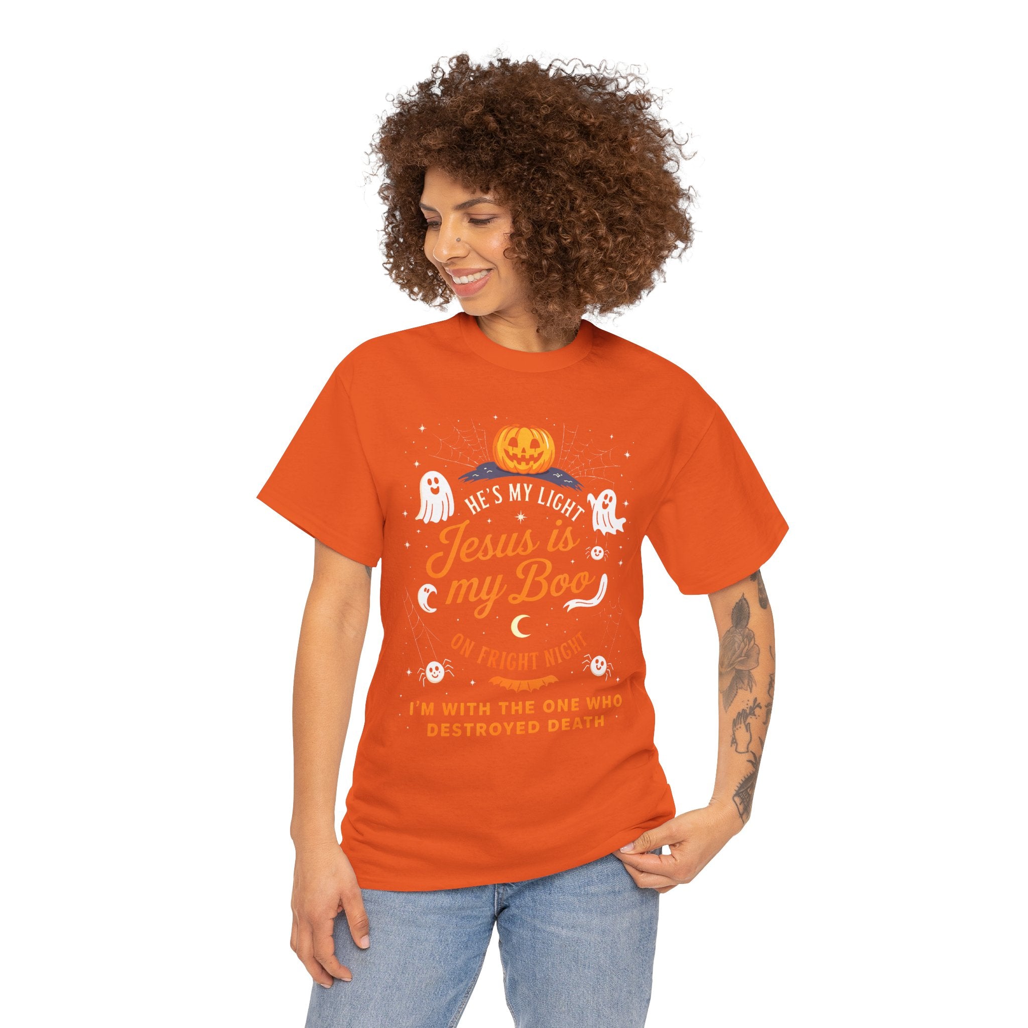 Halloween Faith Tee - Jesus is My Boo, Unisex T-Shirt for Halloween, Christian Halloween Shirt, Gift for Christian Friends, Spooky [...]