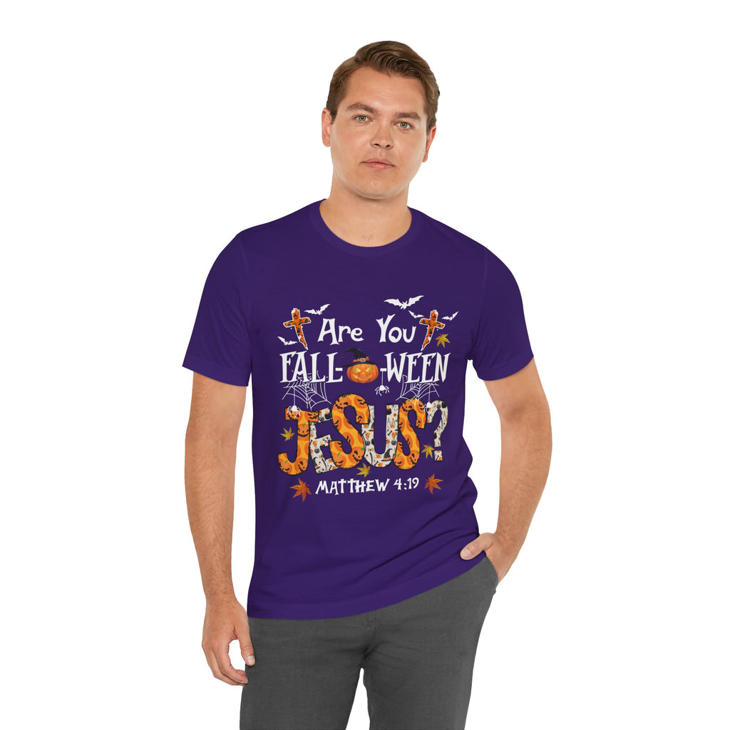 Jesus? Unisex Short Sleeve Tee | Fall Inspired T-Shirt, Autumn Apparel, Halloween Gift, Cozy Casual Wear, Everyday Style