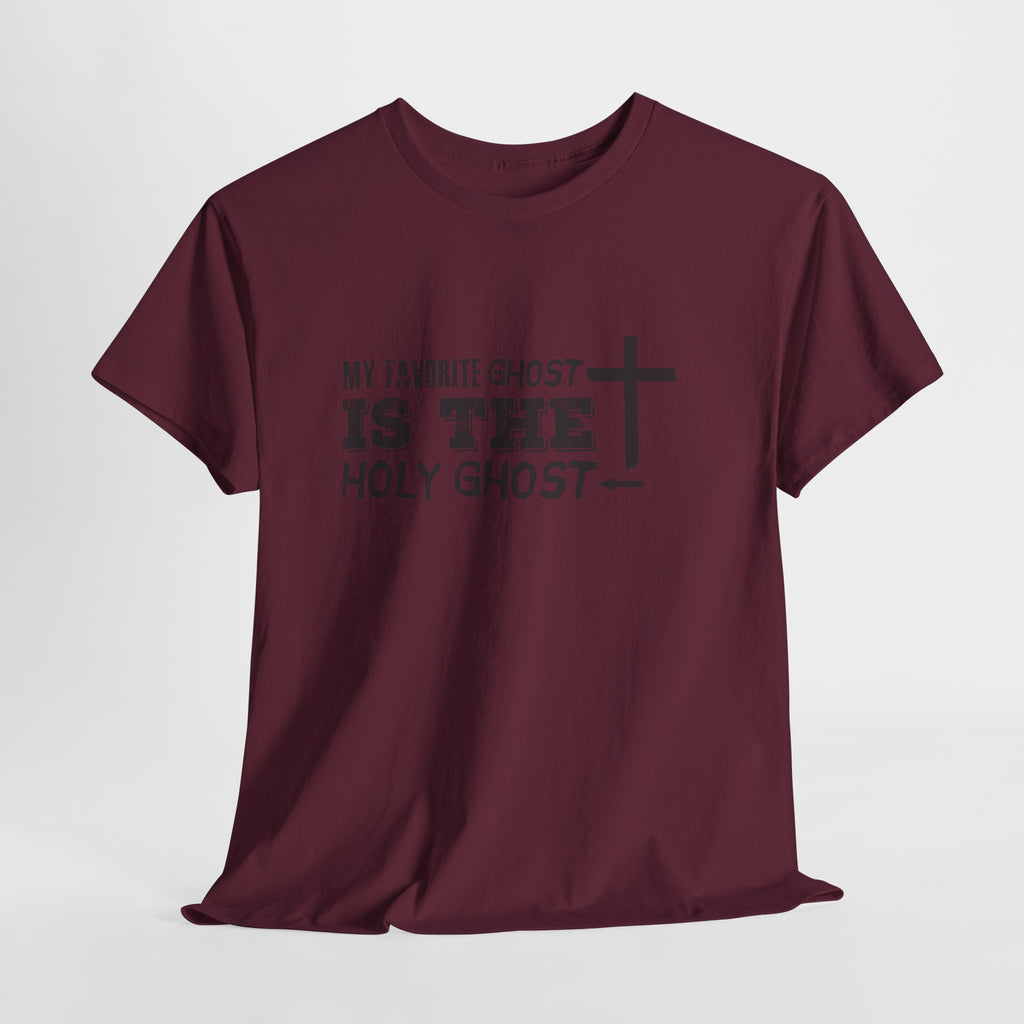 Unisex Cotton Tee - My Favorite Ghost is the Holy Ghost Shirt, Religious T-Shirt, Christian Apparel, Spiritual Gift, Halloween Shirt