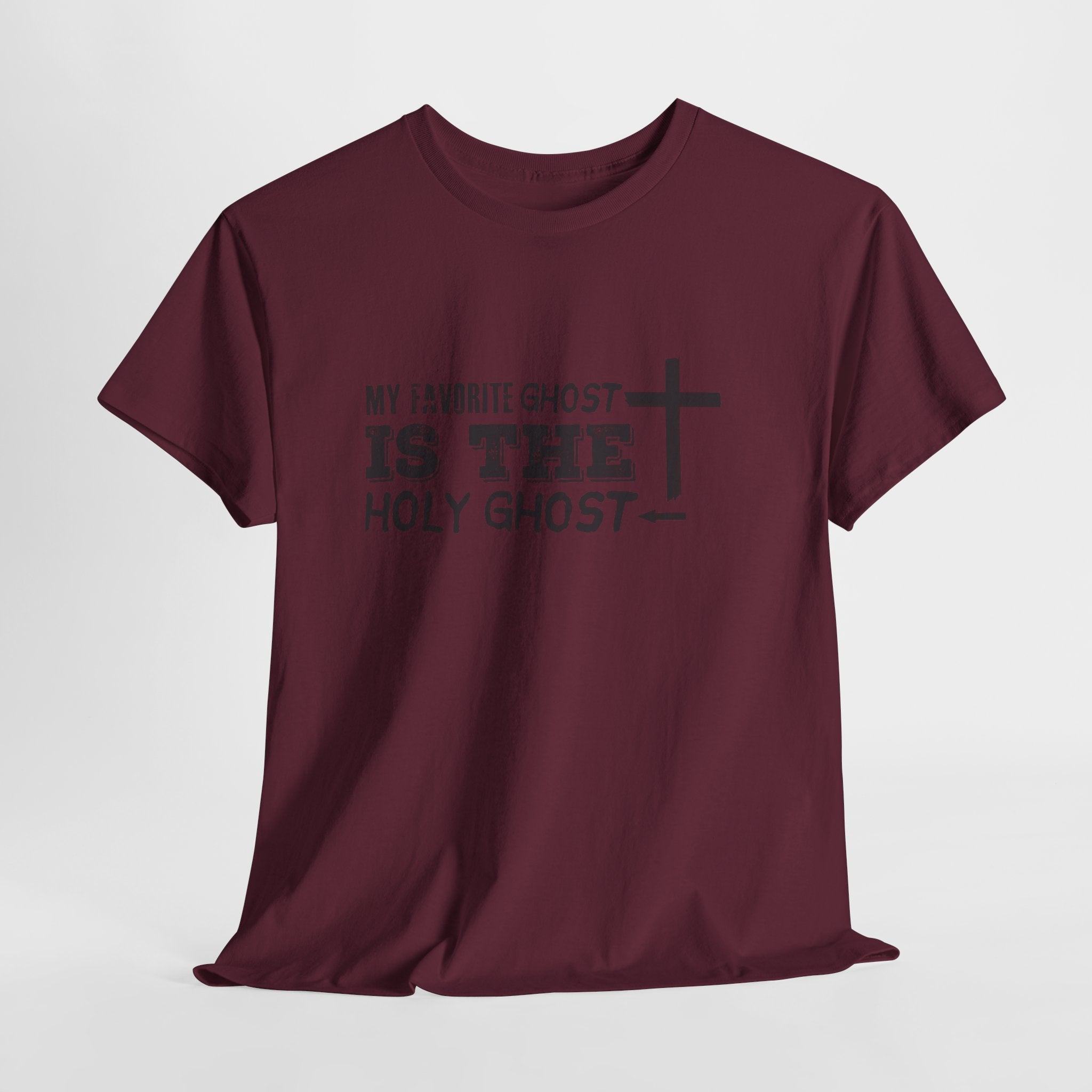Unisex Cotton Tee - My Favorite Ghost is the Holy Ghost Shirt, Religious T-Shirt, Christian Apparel, Spiritual Gift, Halloween Shirt