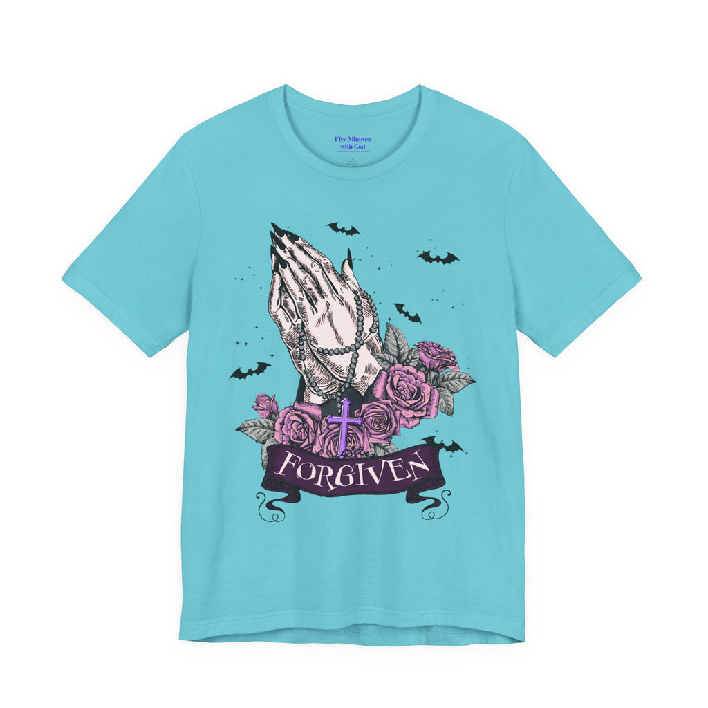 Forgiven Graphic Tee - Unisex Jersey Short Sleeve Shirt, Spiritual Apparel, Gift for Believers, Casual Outfit, Faith Inspired Fashion