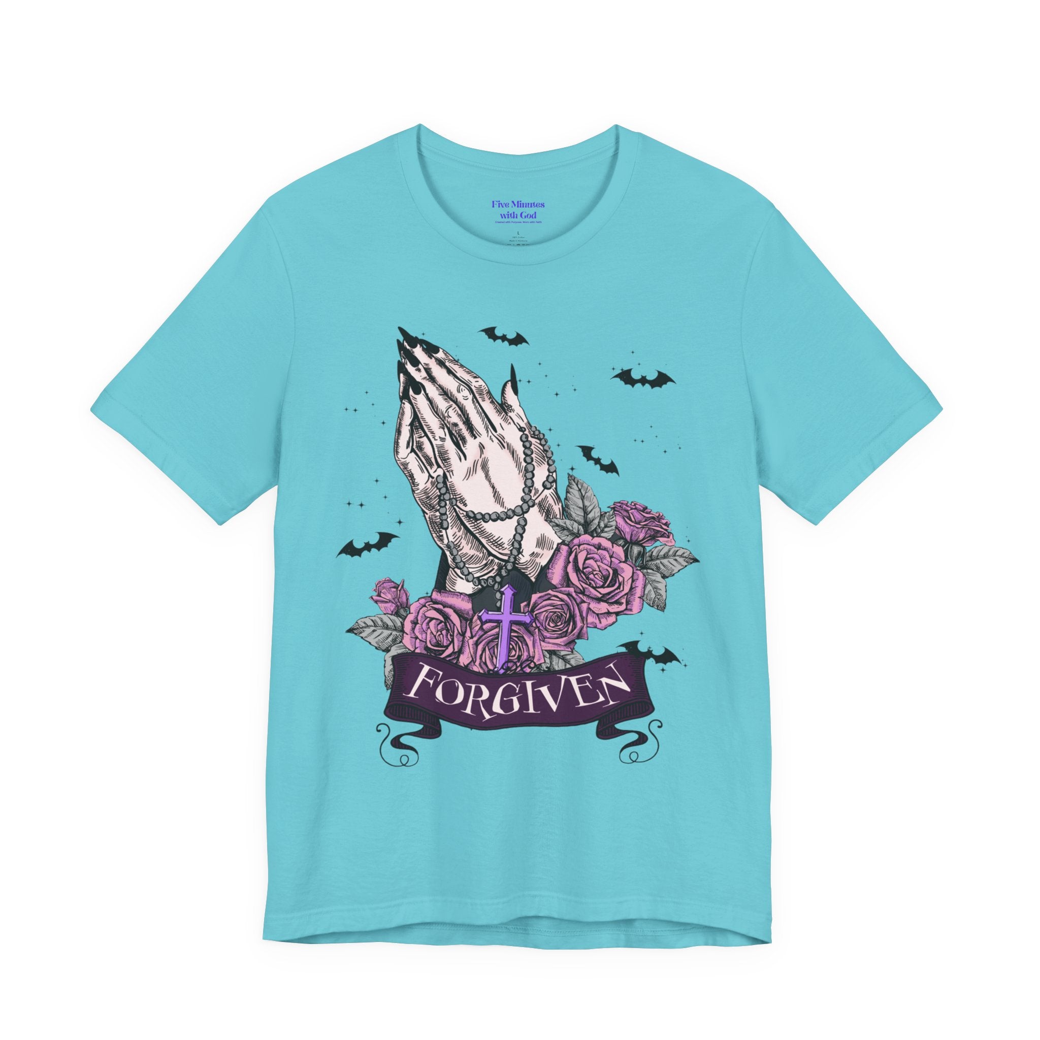 Forgiven Graphic Tee - Unisex Jersey Short Sleeve Shirt, Spiritual Apparel, Gift for Believers, Casual Outfit, Faith Inspired Fashion