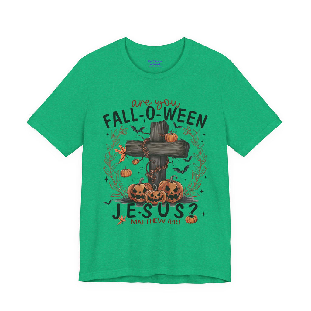 Autumn Pumpkin Christian Tee, Relaxed Fit Unisex Shirt, Fall Inspiration Tee, Cozy Halloween Top, Faith-Based Apparel
