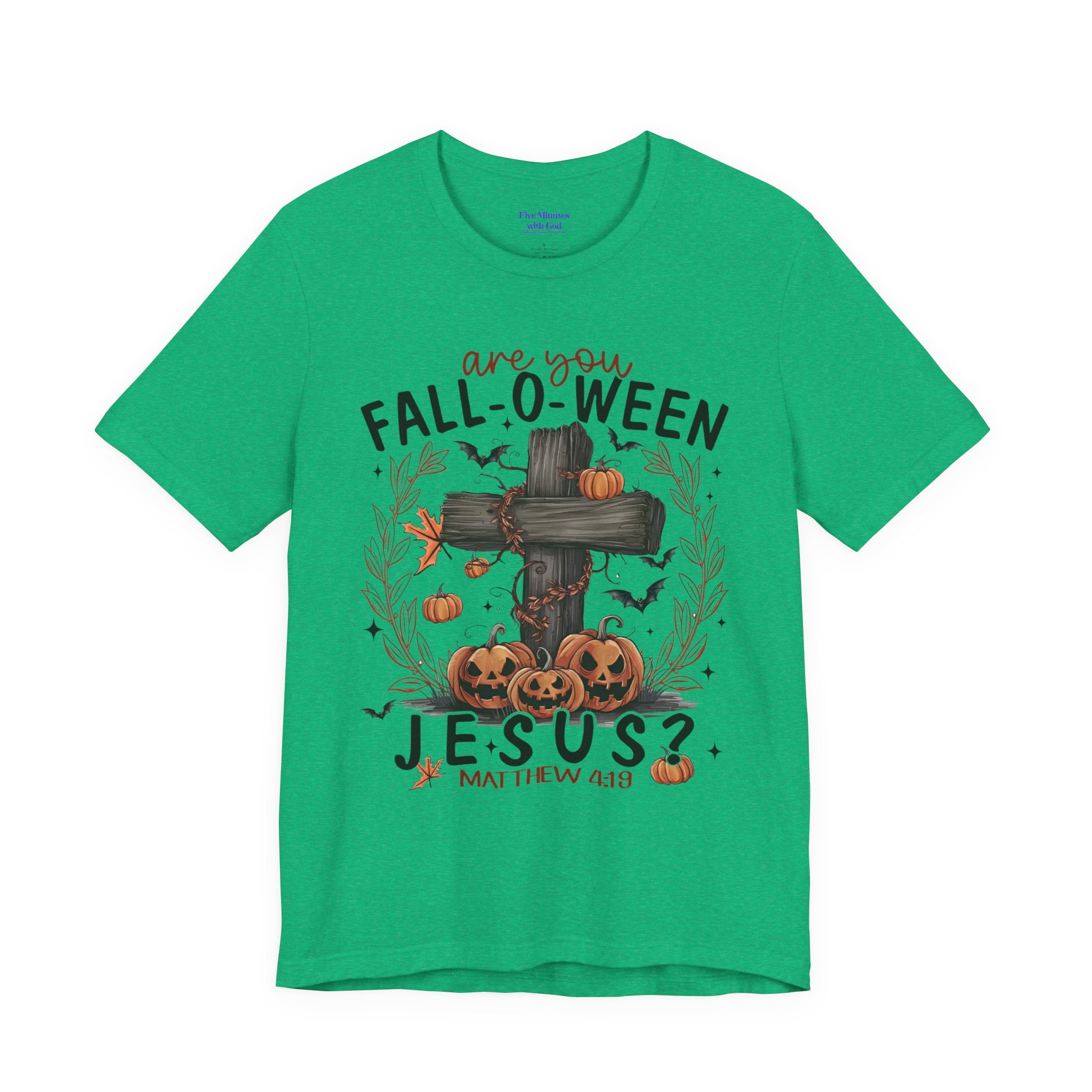 Autumn Pumpkin Christian Tee, Relaxed Fit Unisex Shirt, Fall Inspiration Tee, Cozy Halloween Top, Faith-Based Apparel