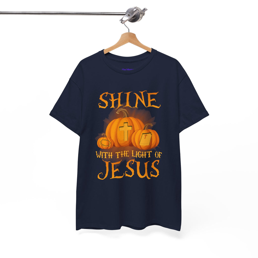 Pumpkin Jesus Unisex Cotton Tee, Faith Tee, Harvest Shirt, Fall Apparel, Christian T-Shirt