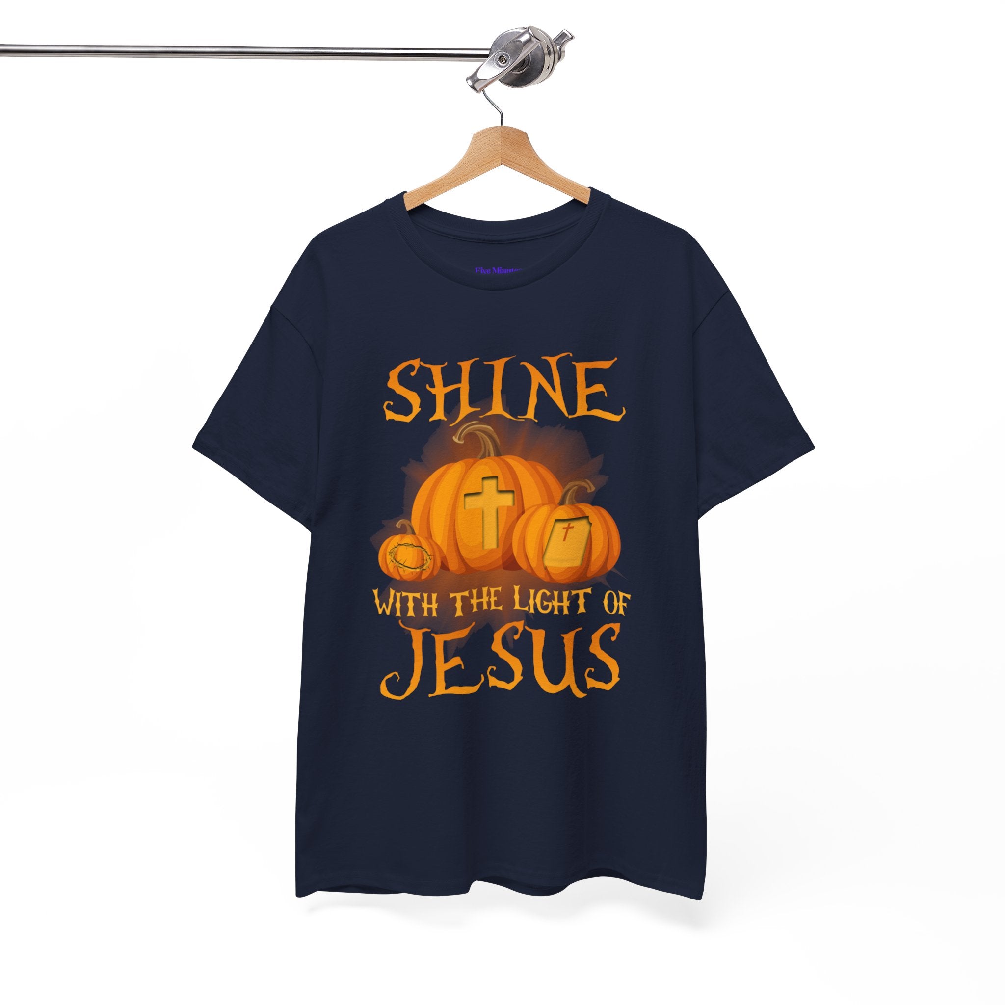 Pumpkin Jesus Unisex Cotton Tee, Faith Tee, Harvest Shirt, Fall Apparel, Christian T-Shirt