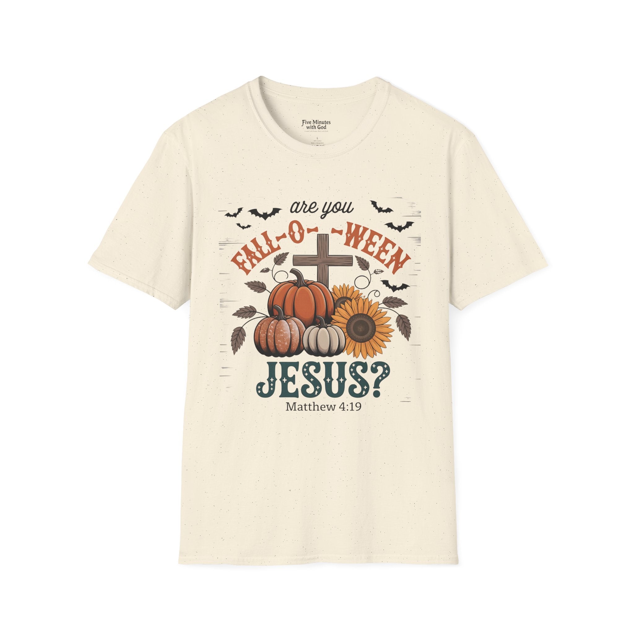 Fall-Themed T-Shirt: Are You Fall-O-Ween Jesus? Halloween Tee, Unisex Shirt, Autumn Apparel, Faith-Based Gift, Seasonal Wear