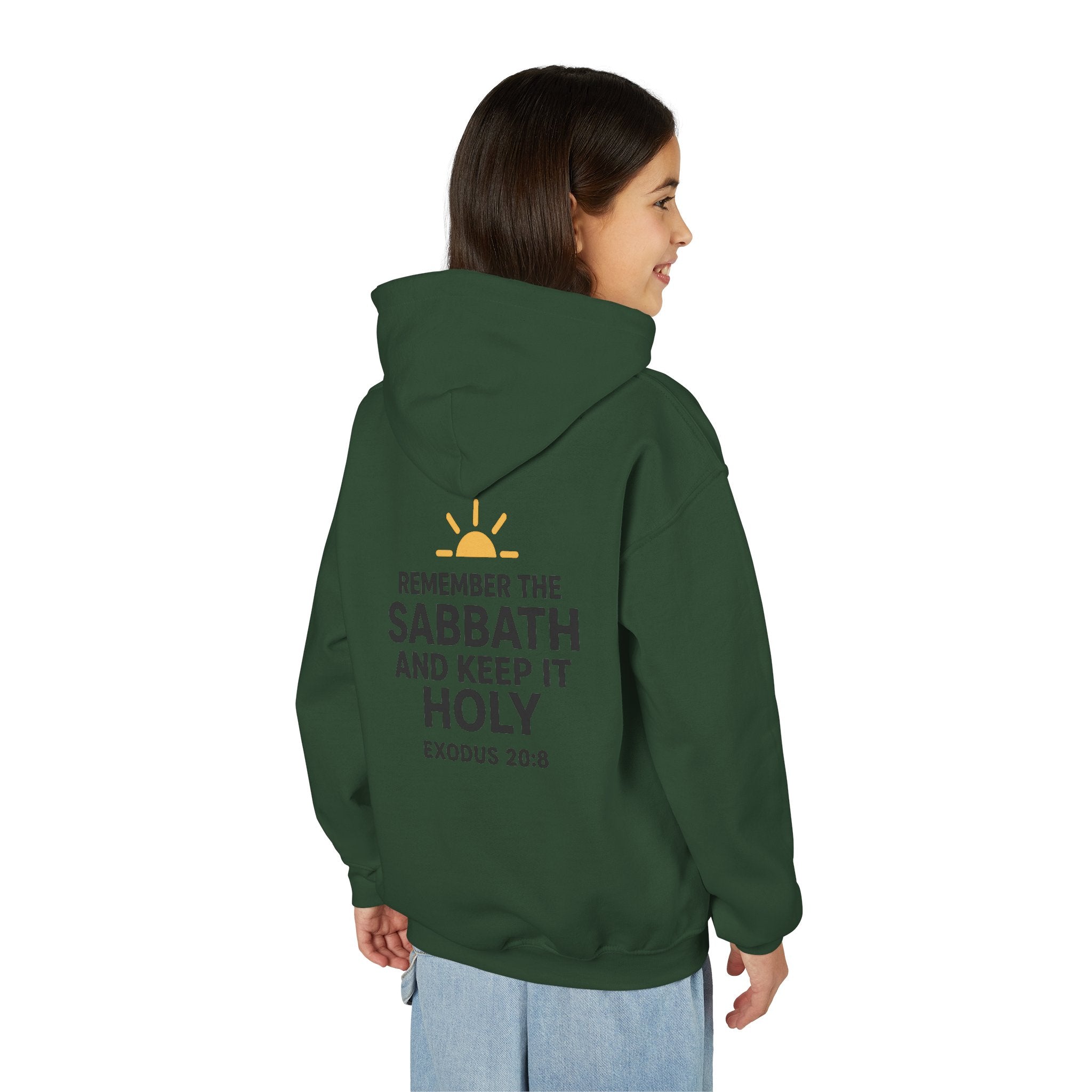 Sabbath Mode Youth Hoodie, Comfortable Hooded Sweatshirt for Kids, Perfect for Religious Observances, Christian Gift, Sunday Wear
