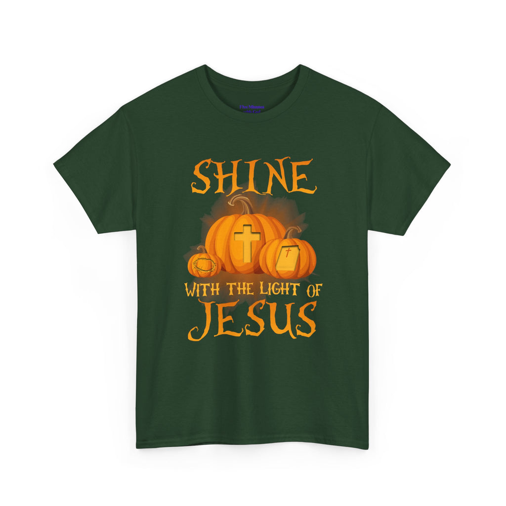 Pumpkin Jesus Unisex Cotton Tee, Faith Tee, Harvest Shirt, Fall Apparel, Christian T-Shirt