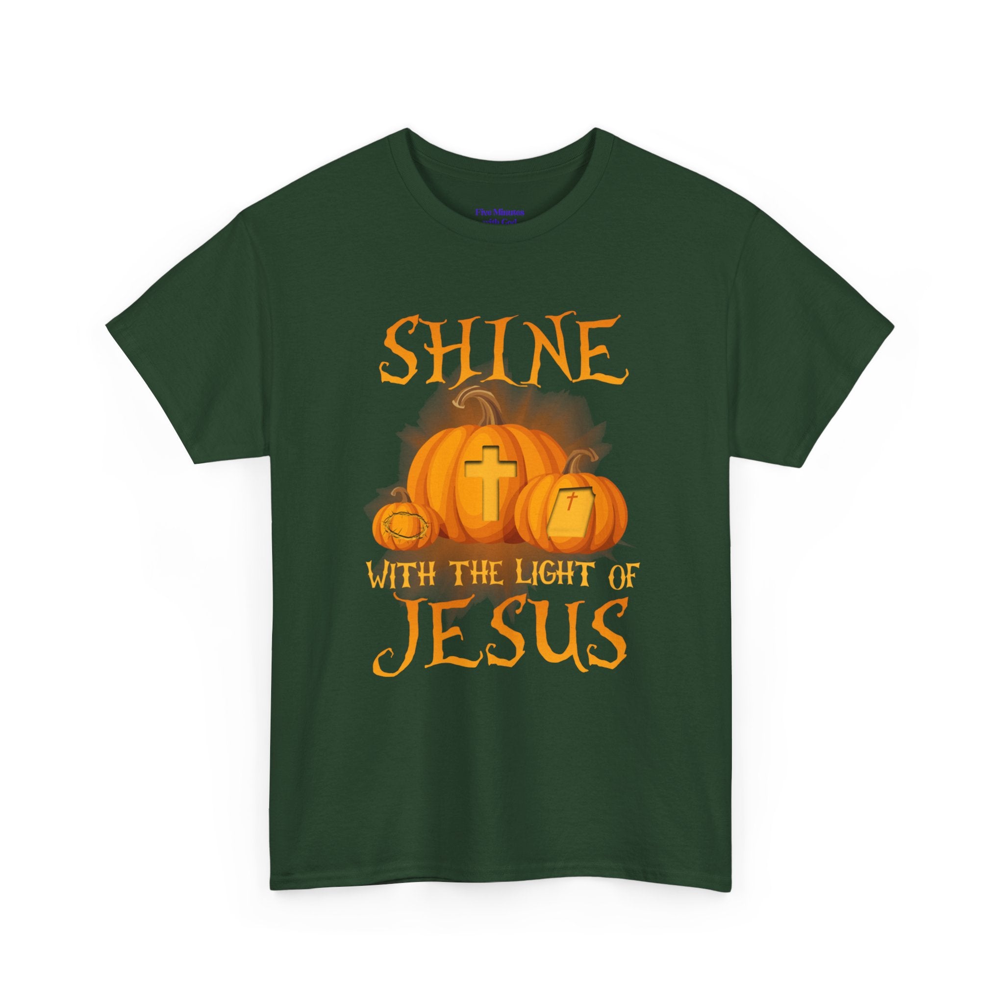 Pumpkin Jesus Unisex Cotton Tee, Faith Tee, Harvest Shirt, Fall Apparel, Christian T-Shirt