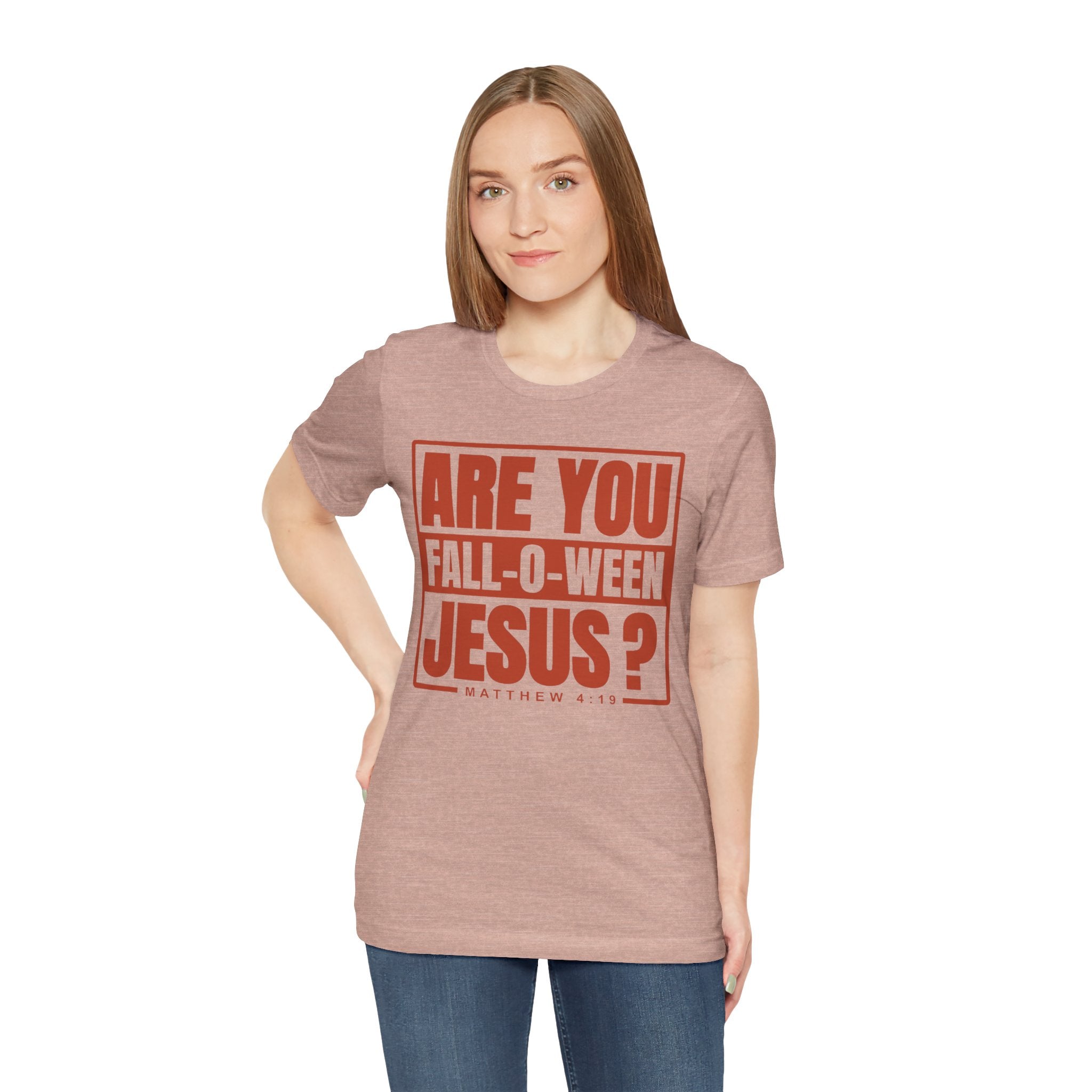 Fall-O-Ween Jesus Tee, Unisex Christian T-shirt, Faith-Based Apparel, Halloween Gospel Shirt, Religious Casual Wear