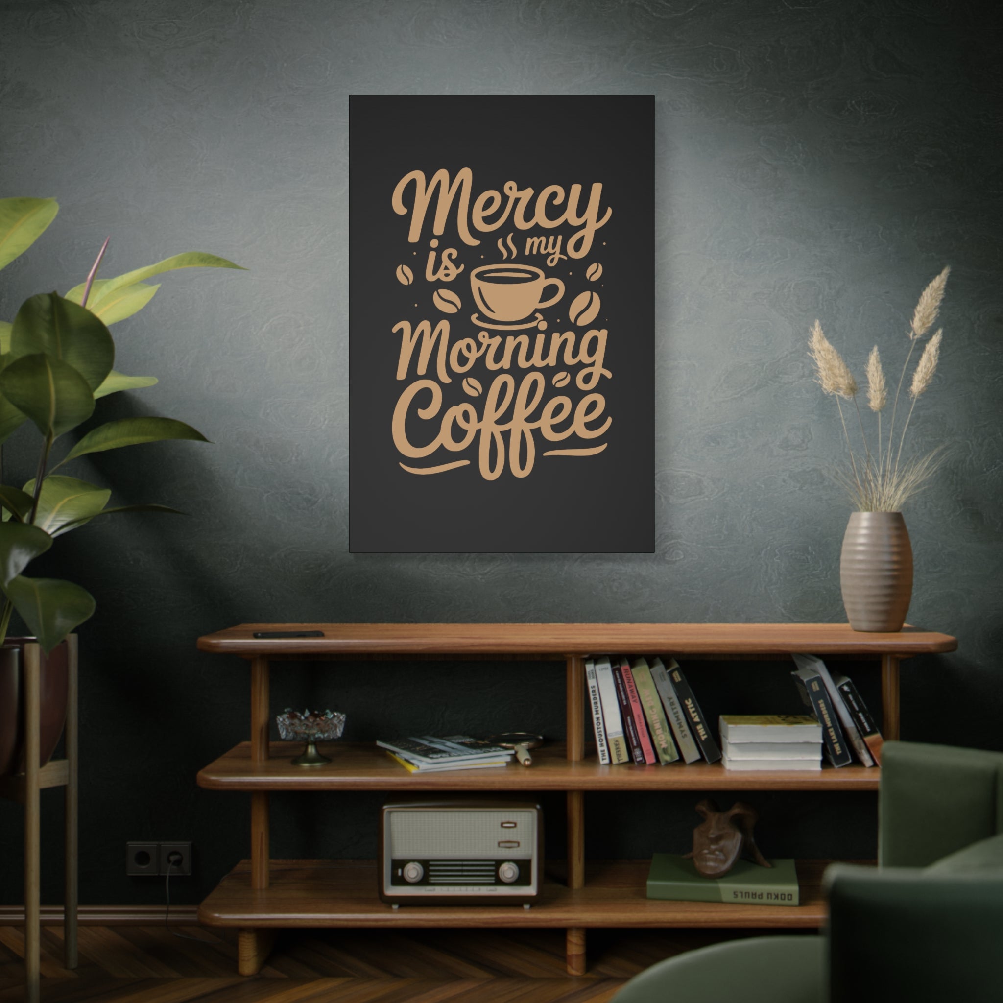 Coffee-Themed Canvas Art Print, Wall Decor for Coffee Lovers, Inspirational Home Decoration, Gift for Friends and Family