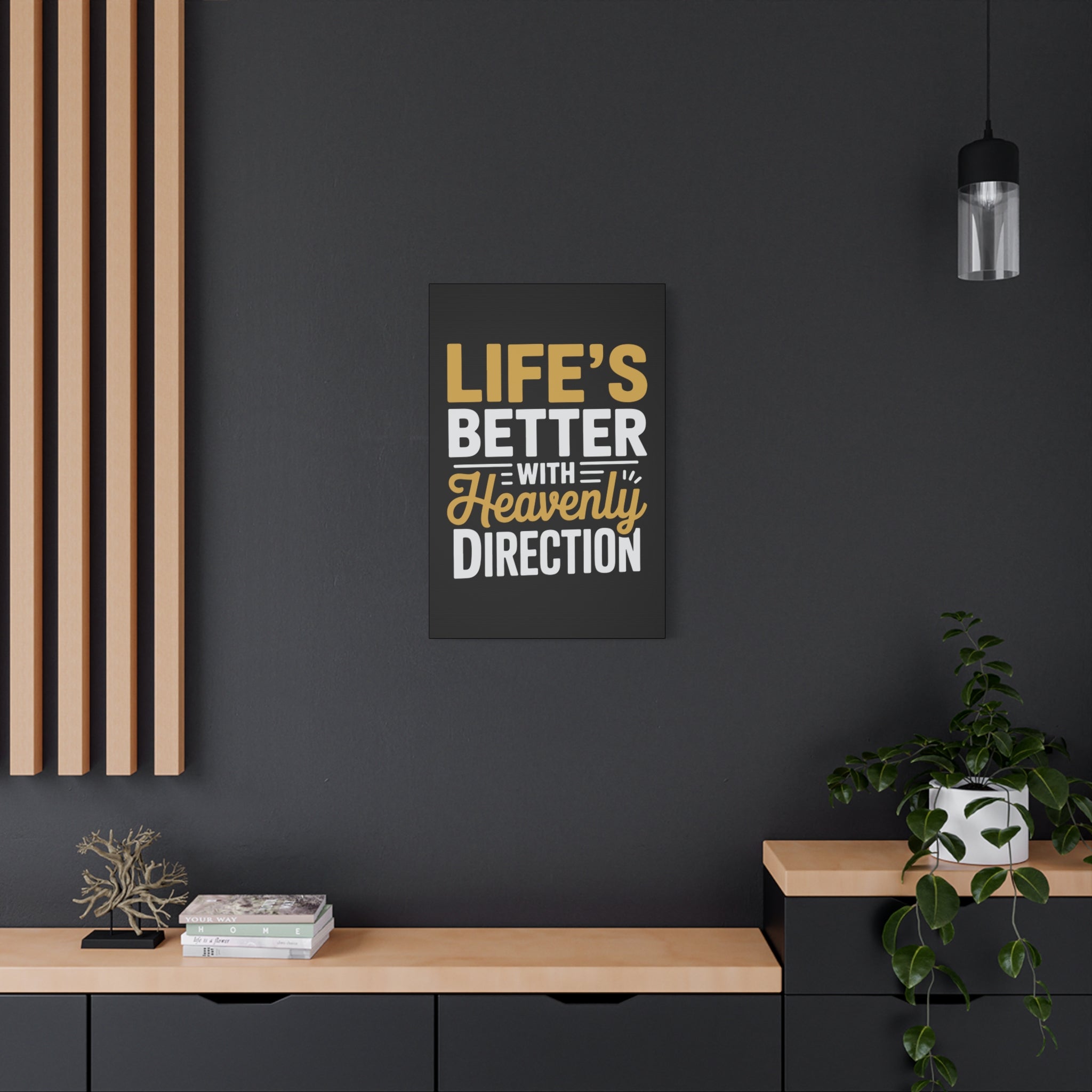 Heavenly Direction Canvas Wall Art, Inspirational Home Decor, Motivational Gift, Modern Wall Hanging, Perfect for Any Room