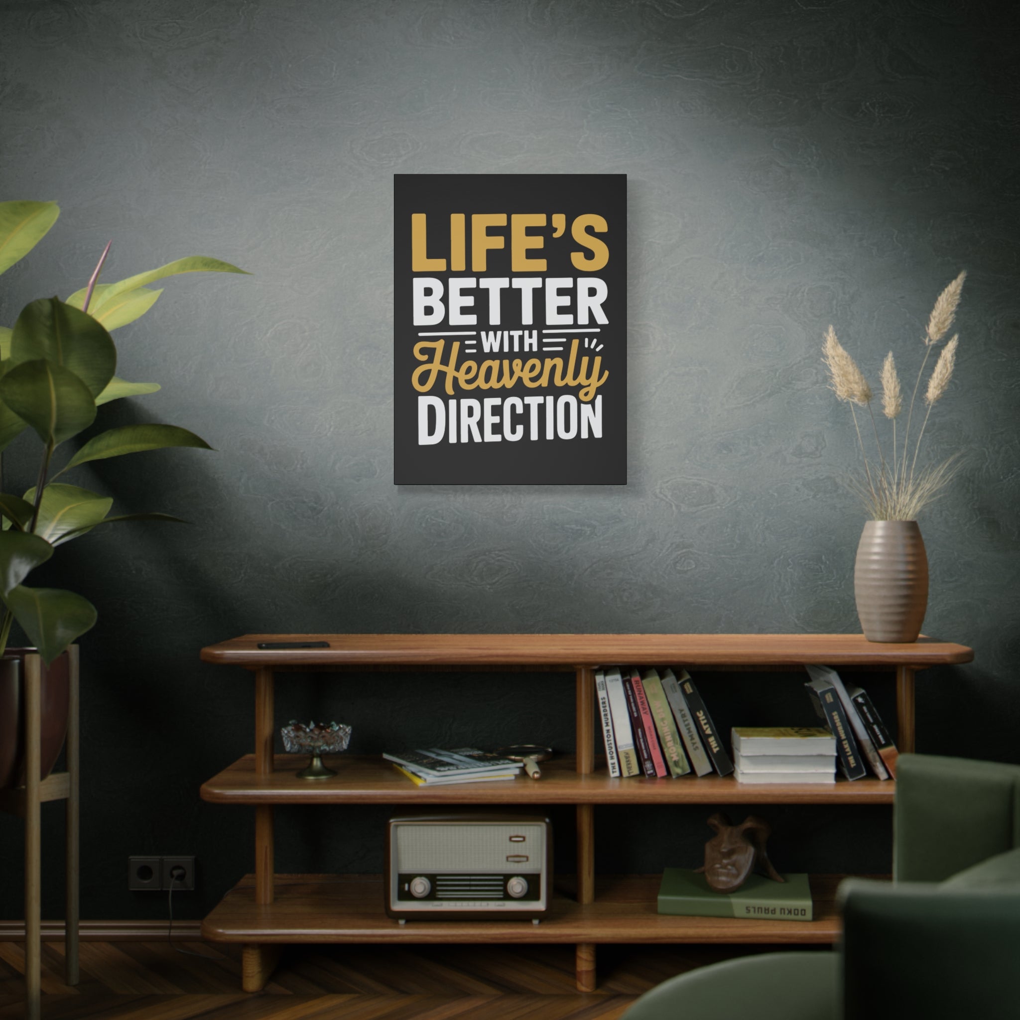 Heavenly Direction Canvas Wall Art, Inspirational Home Decor, Motivational Gift, Modern Wall Hanging, Perfect for Any Room