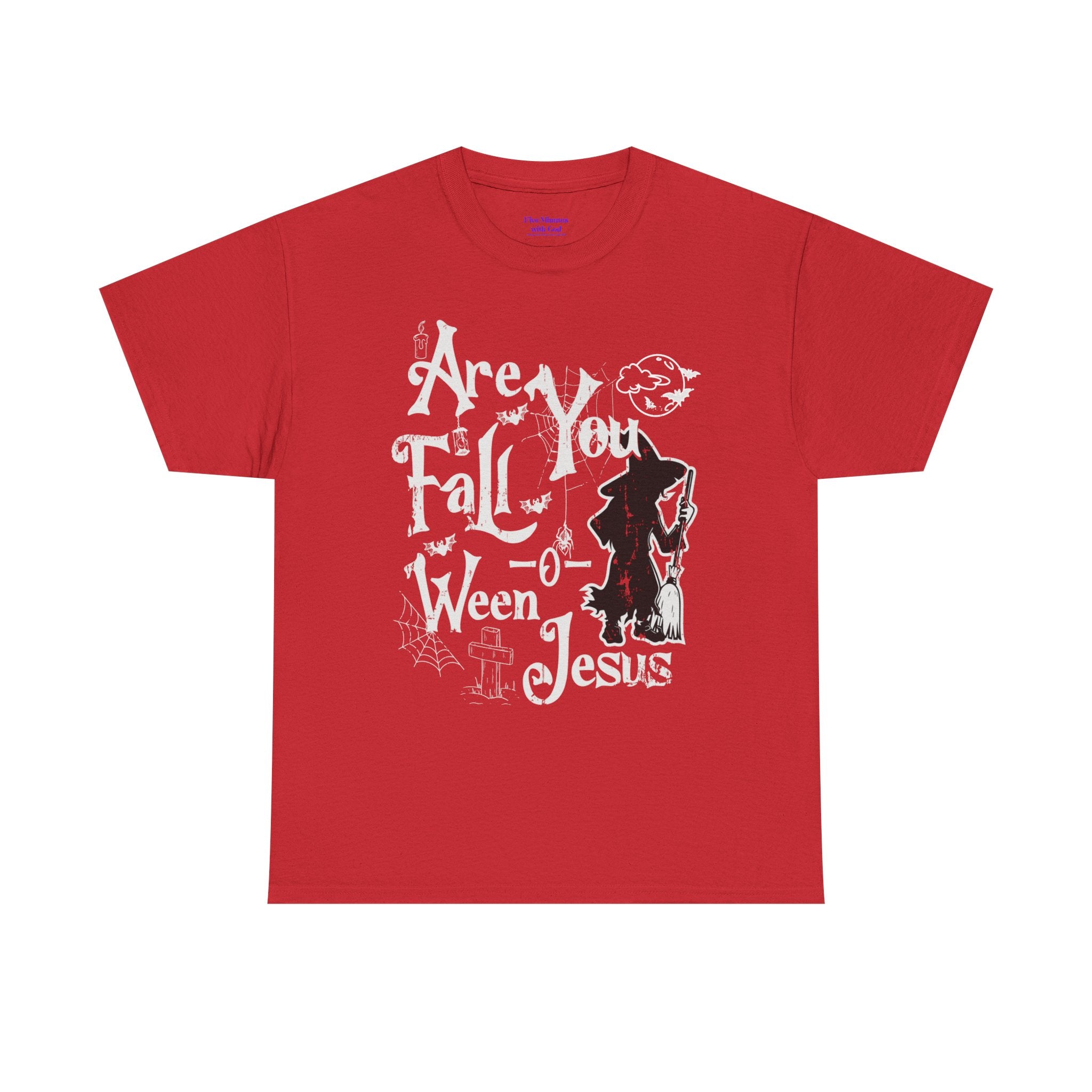 Fall-Themed Unisex Heavy Cotton Tee - Halloween, Jesus Celebration, Autumn Vibes, Casual Wear, Gift Idea