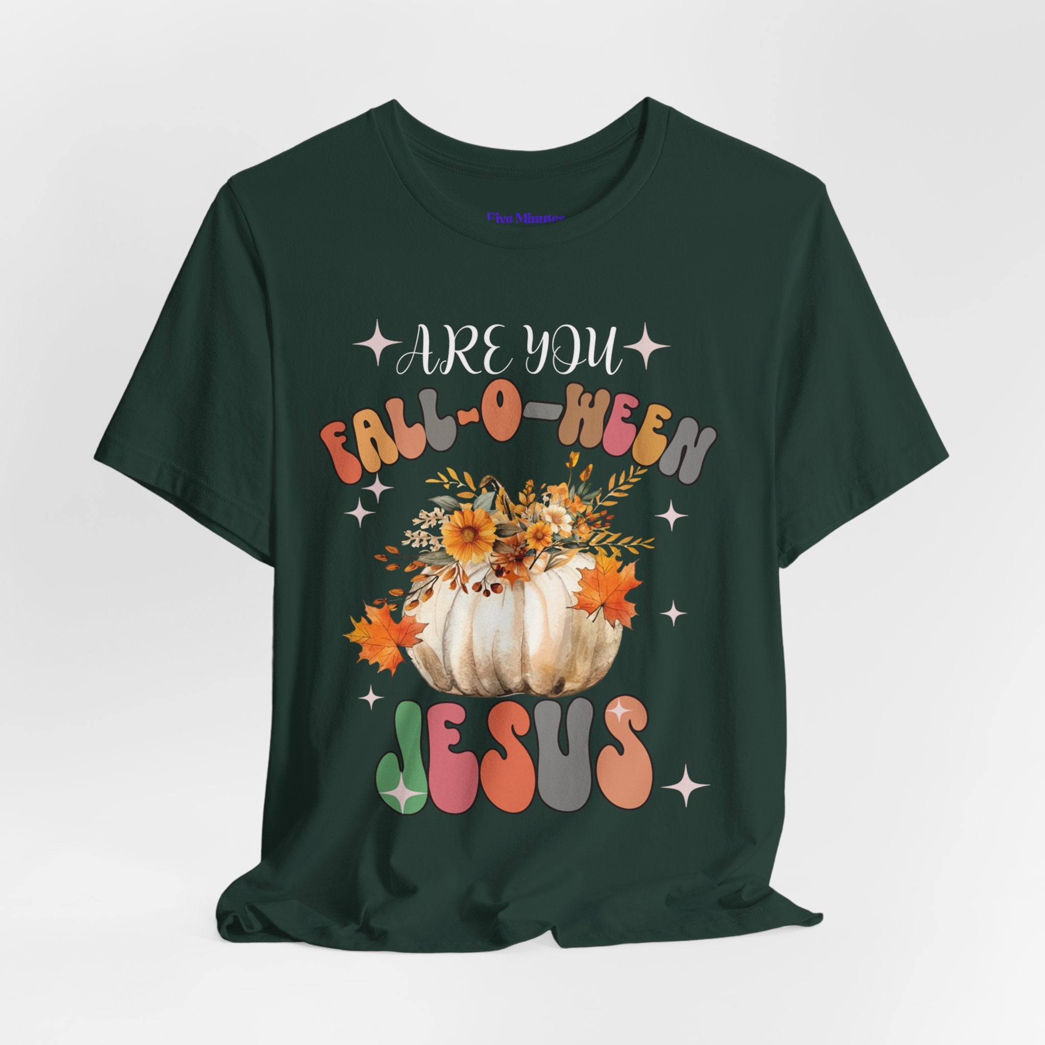 Fall-Themed Jesus Tee, Unisex Jersey T-Shirt, Cozy Autumn Apparel, Thanksgiving Gift, Fall Celebration Shirt, Christian Fashion