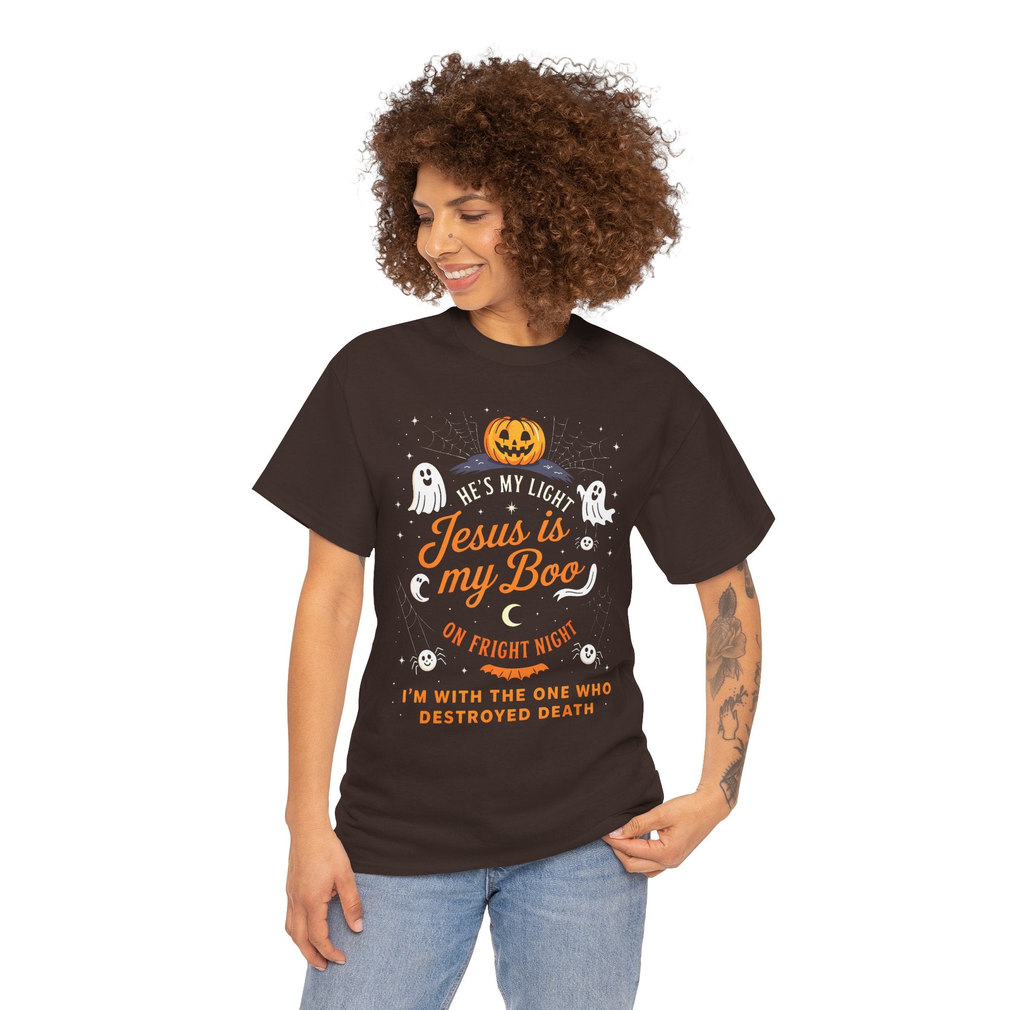 Halloween Faith Tee - Jesus is My Boo, Unisex T-Shirt for Halloween, Christian Halloween Shirt, Gift for Christian Friends, Spooky [...]