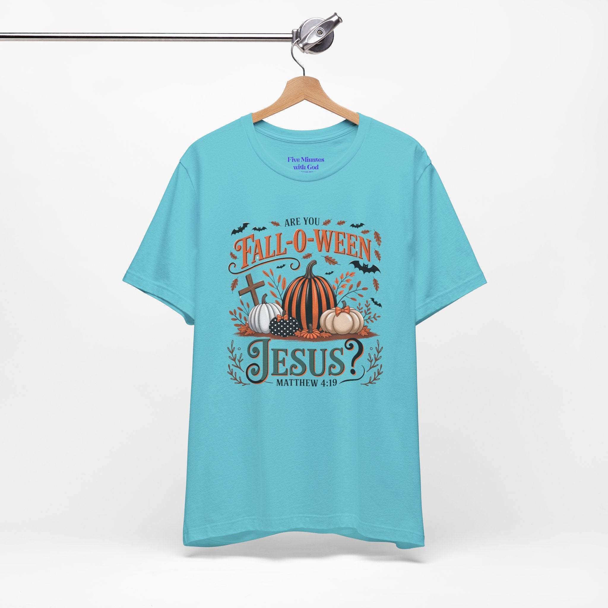 Fall-O-Ween Jesus Tee, Funny Fall T-Shirt, Unisex Pumpkin Shirt, Halloween Christian Top, Autumn Graphic Tee, Religious Casual Wear
