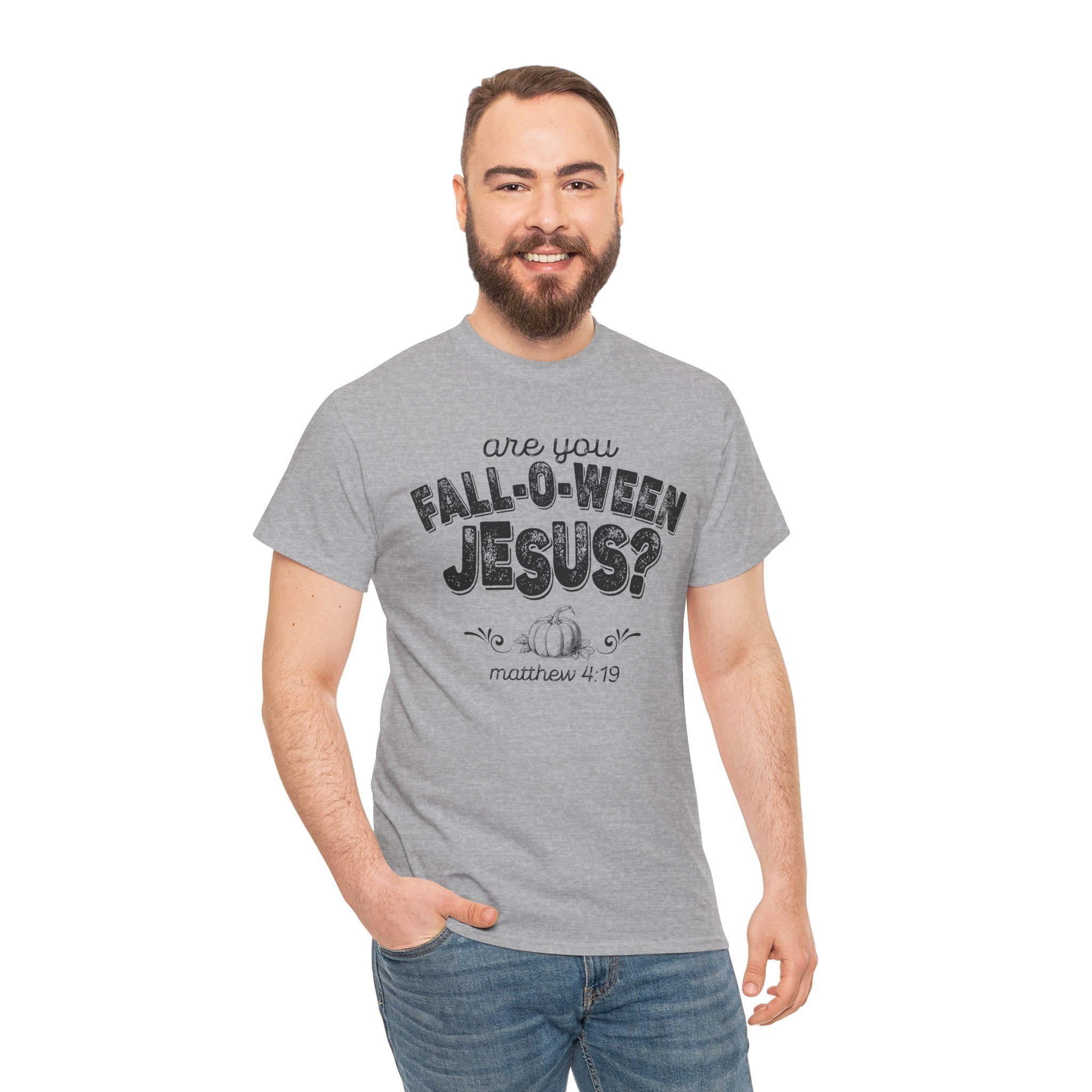 Fall-Themed Tee, Are You Fall-O-Ween Jesus, Unisex Cotton Shirt, Funny Fall Apparel, Halloween T-Shirt, Thanksgiving Gift Ideas