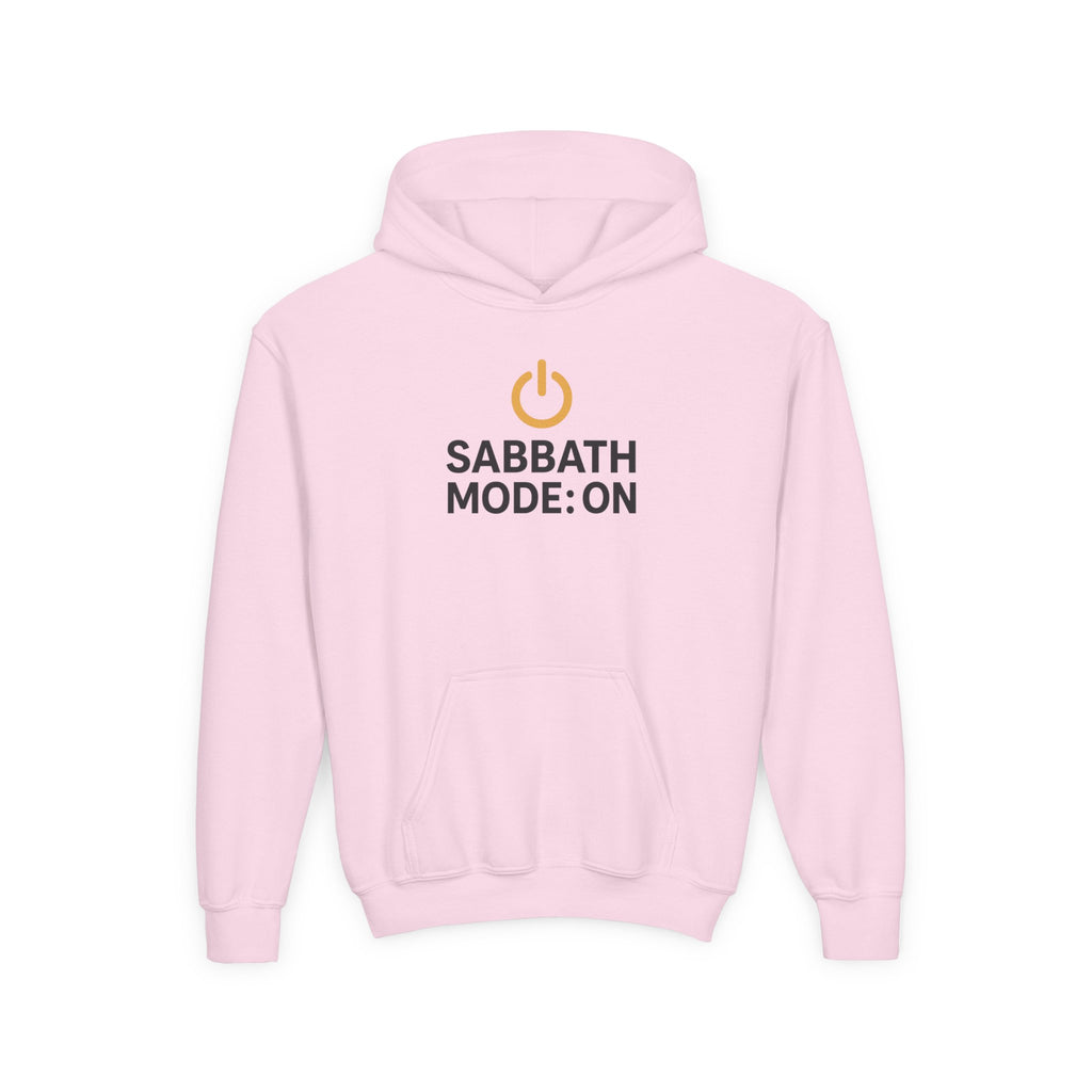 Sabbath Mode Youth Hoodie, Comfortable Hooded Sweatshirt for Kids, Perfect for Religious Observances, Christian Gift, Sunday Wear