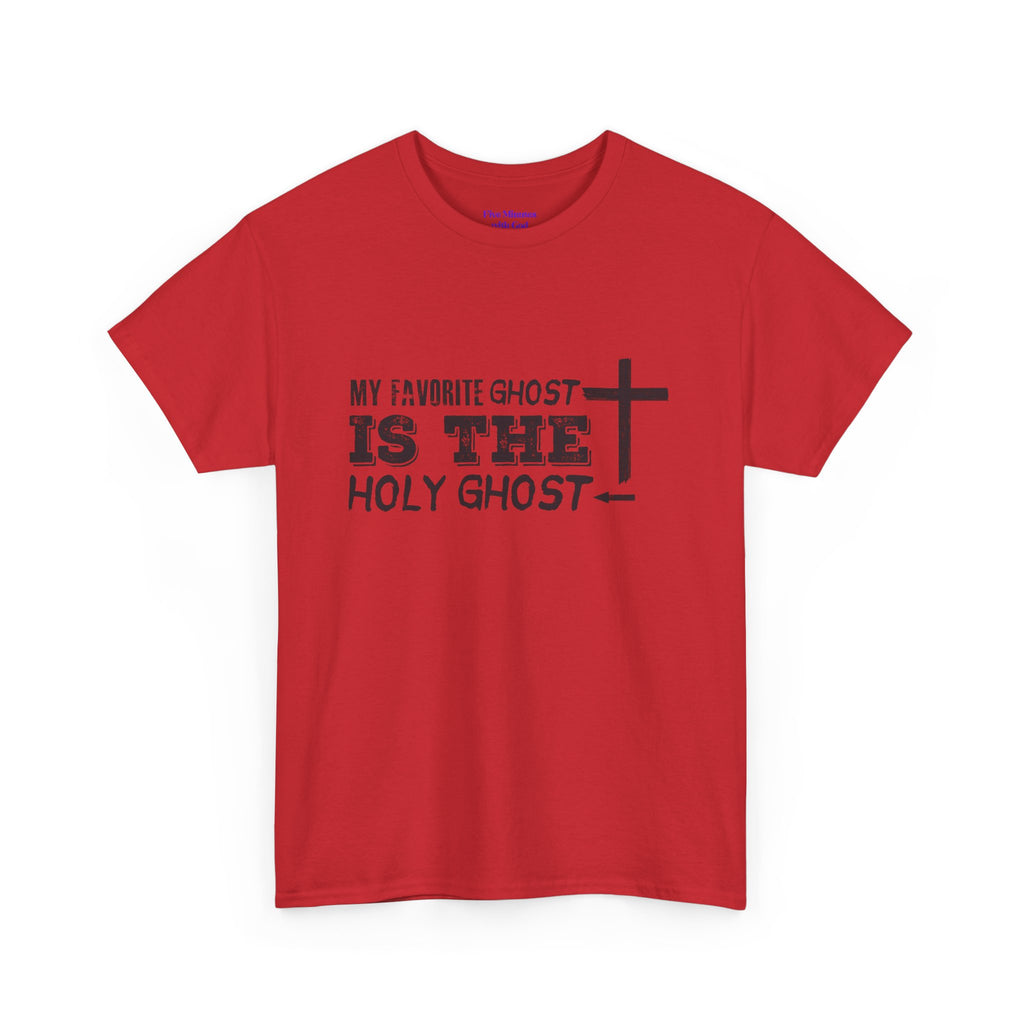 Unisex Cotton Tee - My Favorite Ghost is the Holy Ghost Shirt, Religious T-Shirt, Christian Apparel, Spiritual Gift, Halloween Shirt