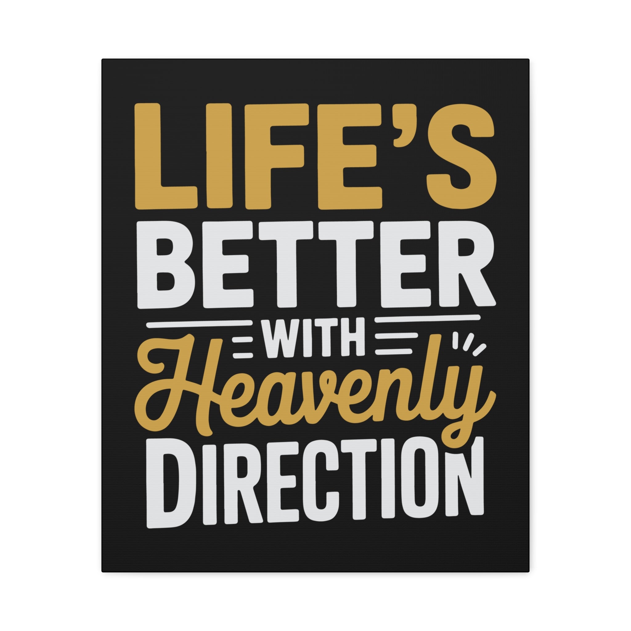 Heavenly Direction Canvas Wall Art, Inspirational Home Decor, Motivational Gift, Modern Wall Hanging, Perfect for Any Room