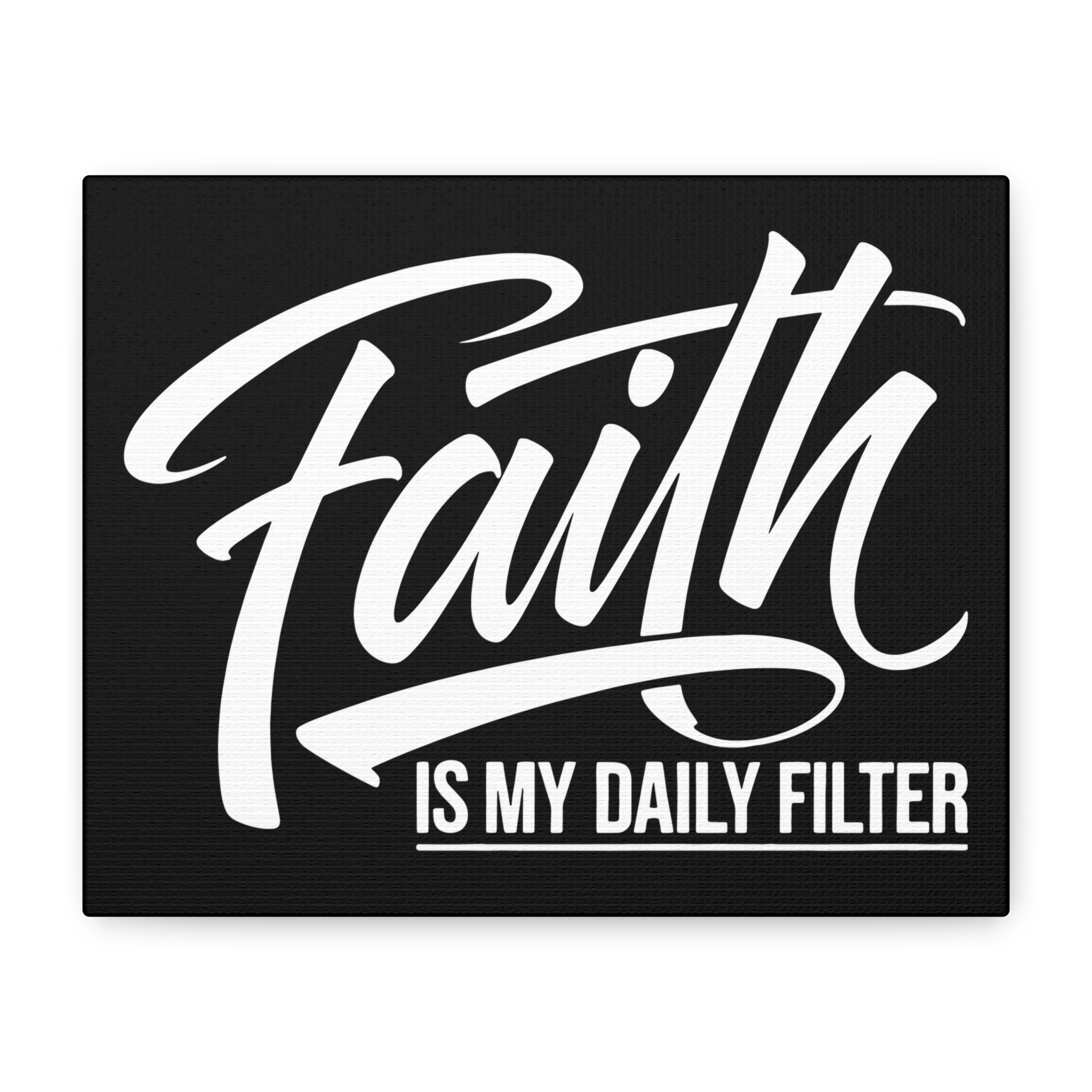 Inspirational Canvas Wall Art, Faith Quote Decor, Motivational Home Decor, Gray Wall Hanging, Gift for Faith Lovers