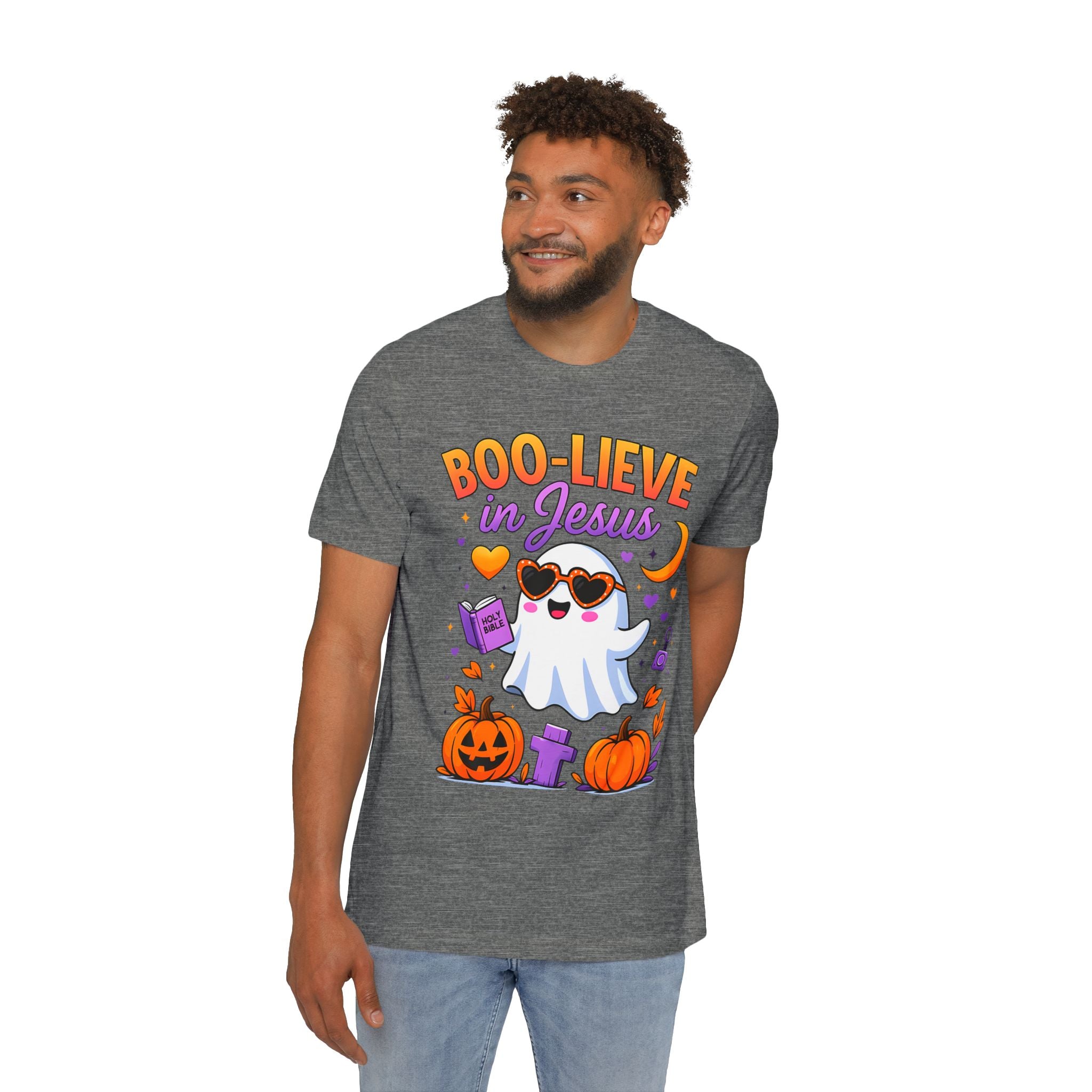 Halloween Christian Ghost T-Shirt, Boo-lieve in Jesus Shirt, Cute Halloween Apparel, Faith-Based Tee, Fall Celebration Top, Spooky [...]