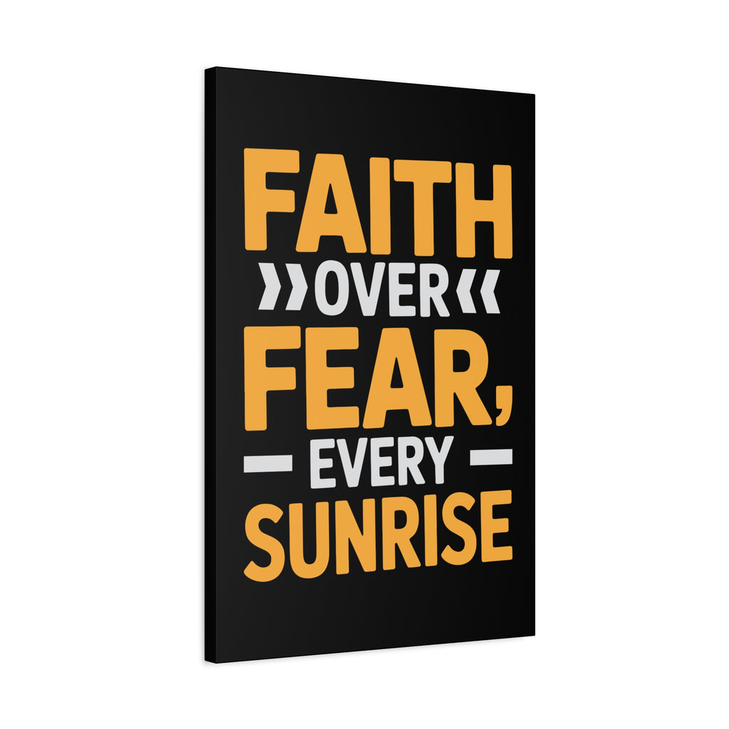 Inspirational Wall Art, Motivation Decor, Faith over Fear Canvas, Uplifting Home Decoration, Perfect Gift for New Beginnings