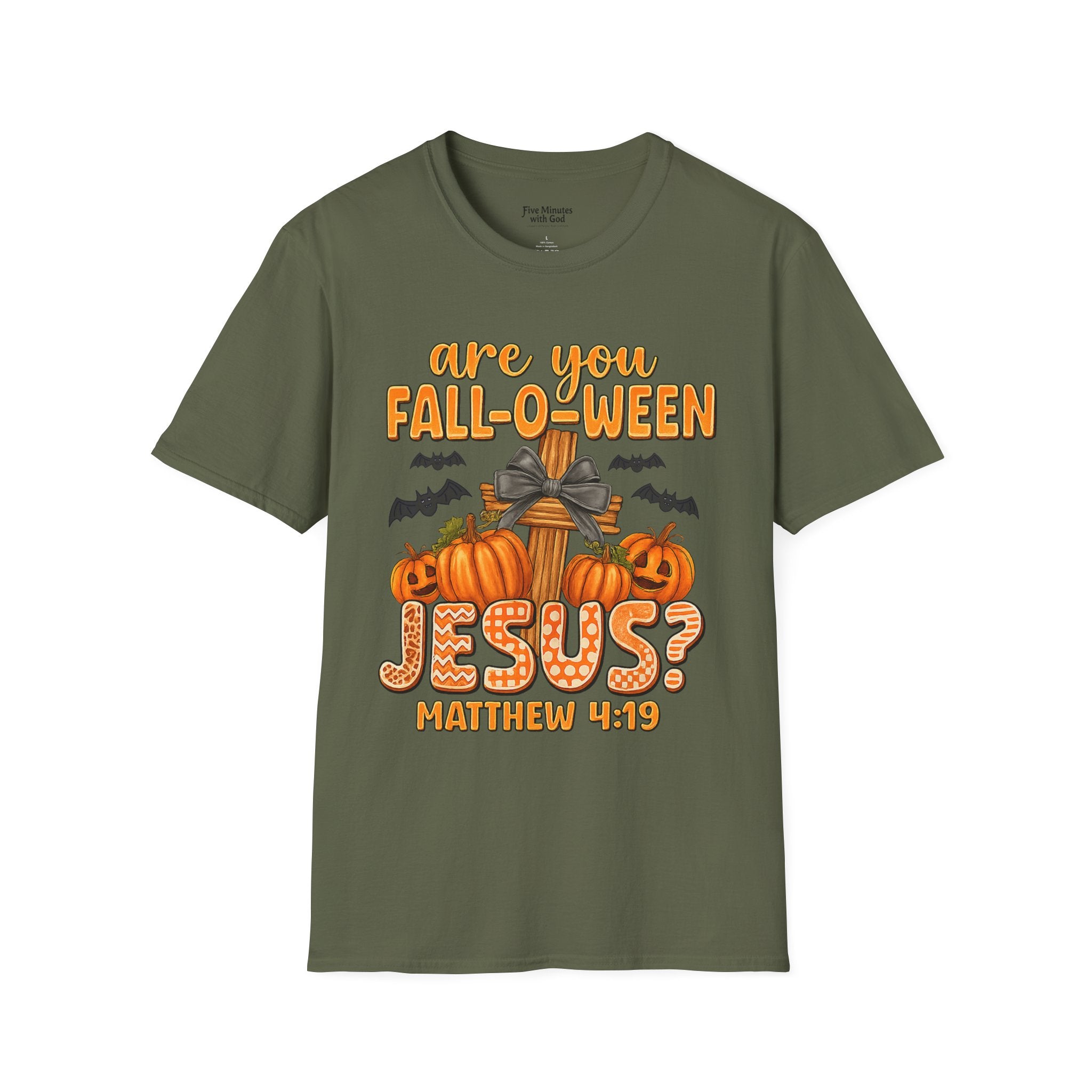 Funny Christian Halloween T-Shirt, Jesus Pumpkin Tee, Unisex Fall Shirt, Autumn Festive Apparel, Holiday Gift Idea