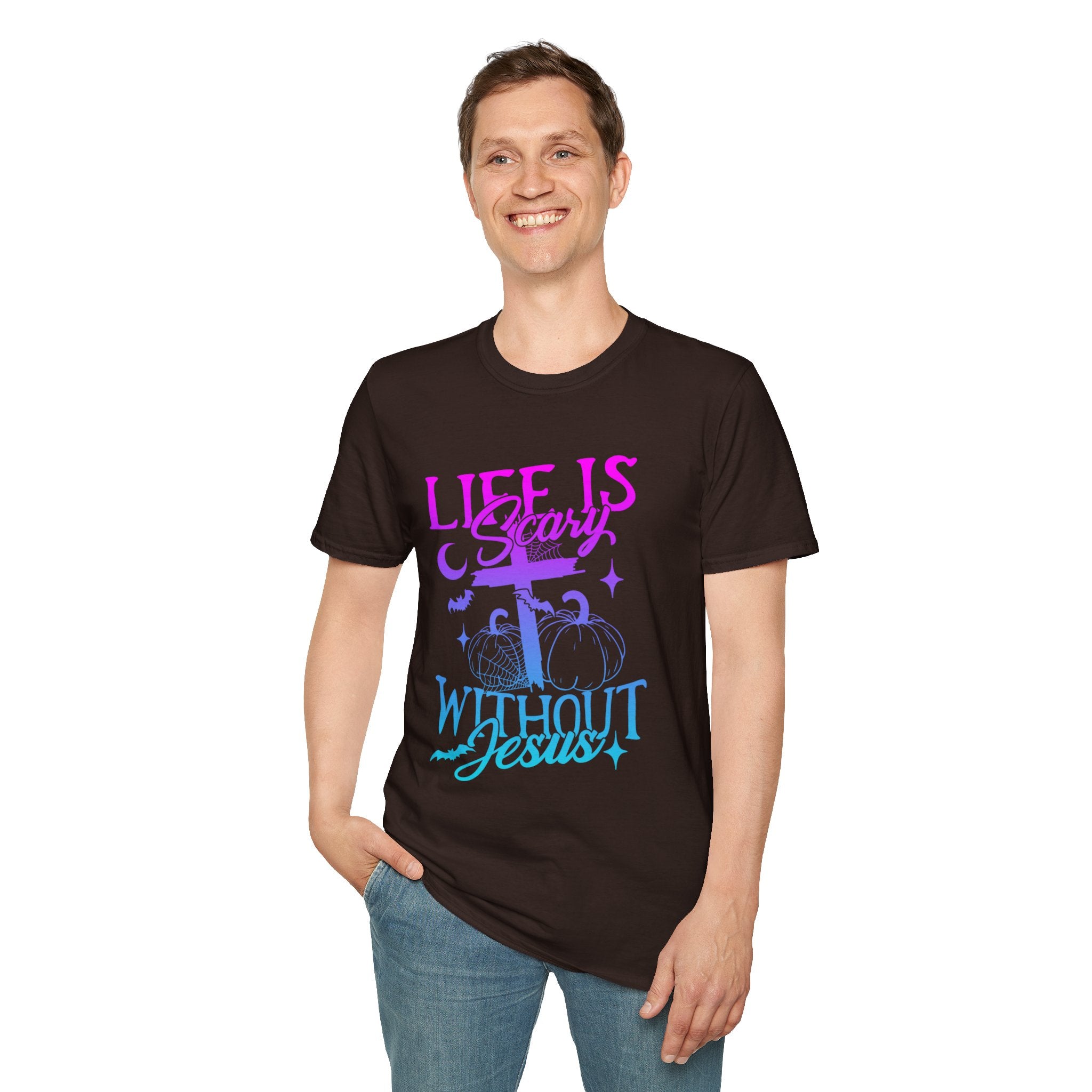 Life is Scary Without Jesus Unisex Softstyle T-Shirt - Faith-Based Graphic Tee, Halloween Outfit, Religious Apparel, Christian Gift, [...]