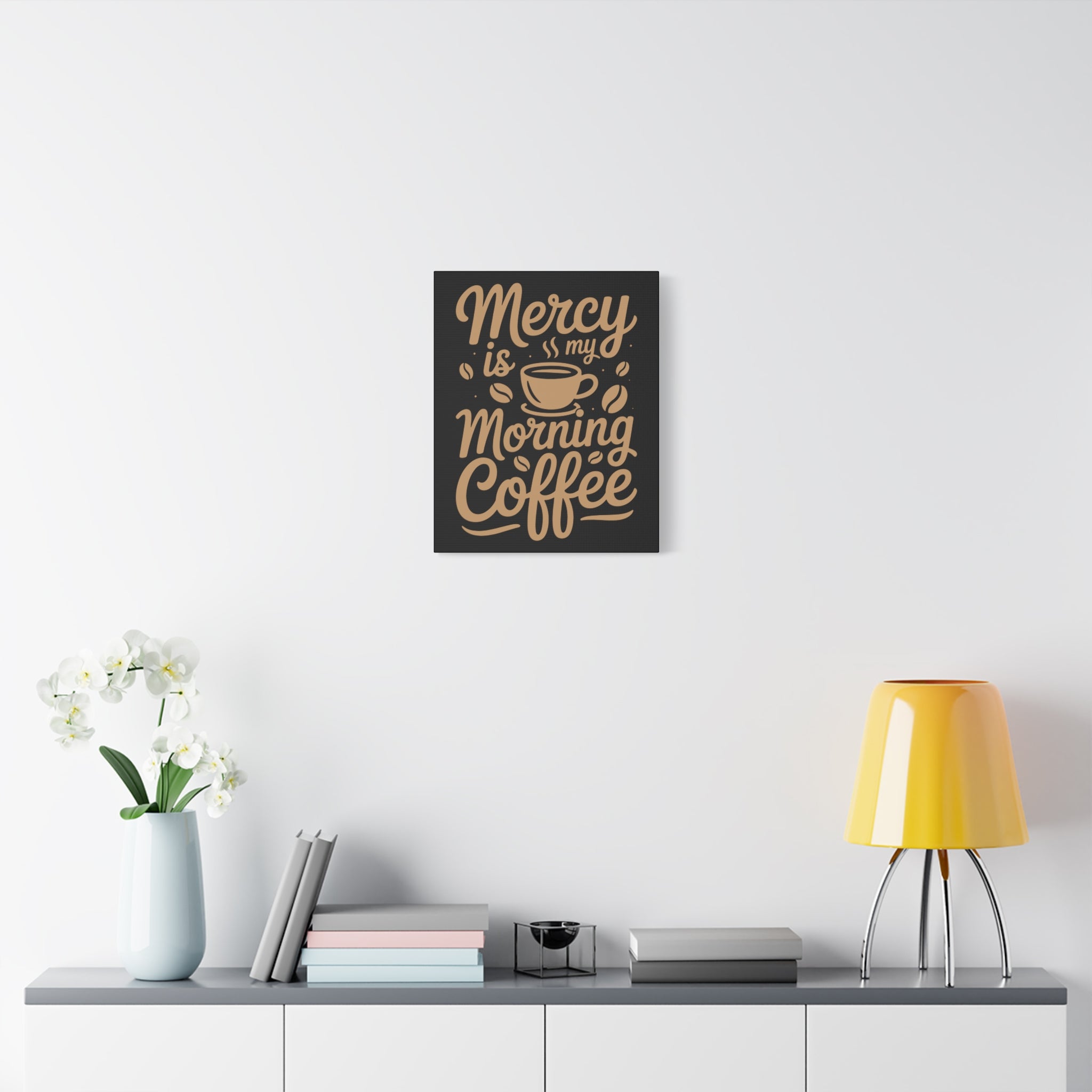 Coffee-Themed Canvas Art Print, Wall Decor for Coffee Lovers, Inspirational Home Decoration, Gift for Friends and Family