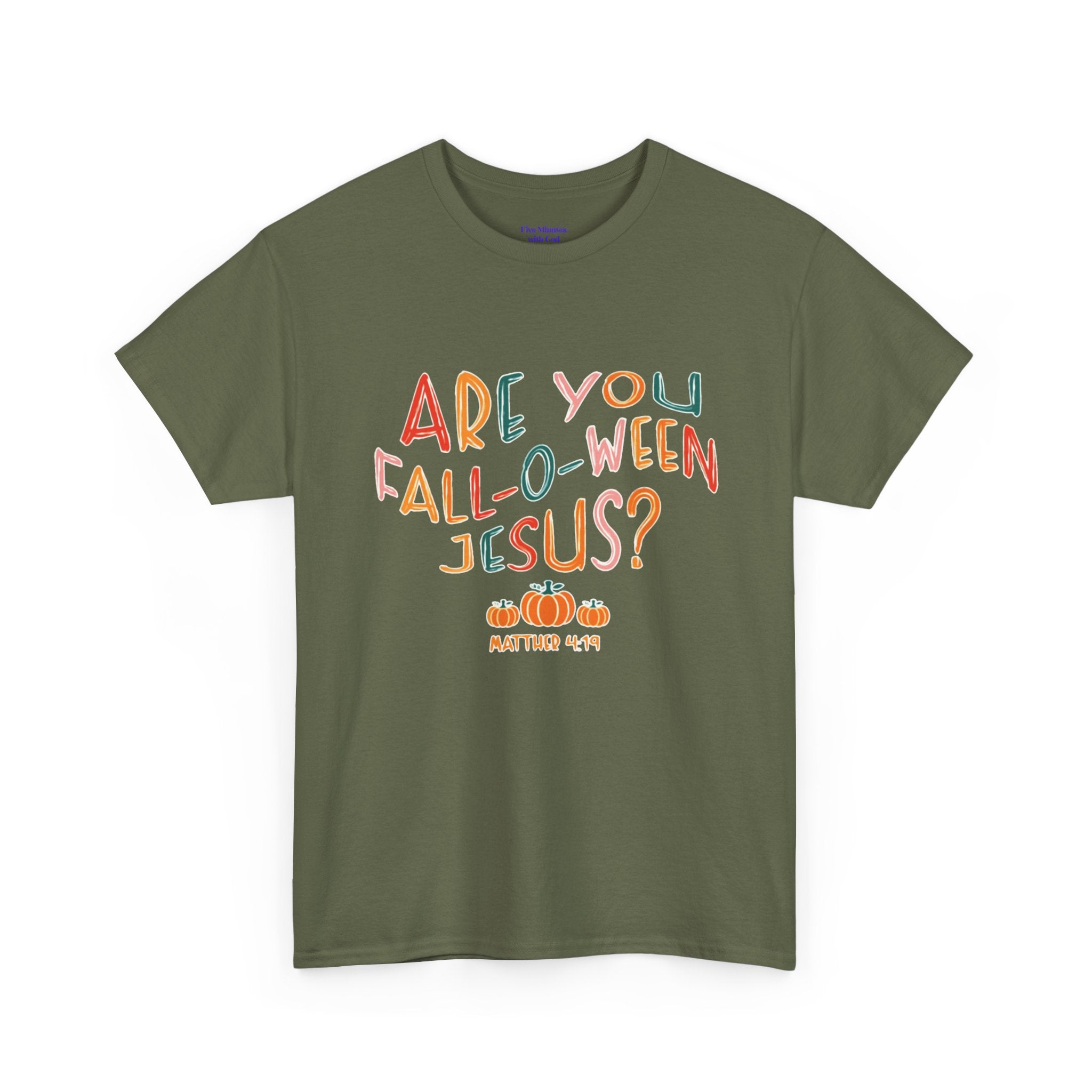 Unisex Fall-O-Ween Jesus Tee, Halloween T-Shirt, Christian Apparel, Autumn Fashion, Fun Holiday Shirt, Pumpkin Theme