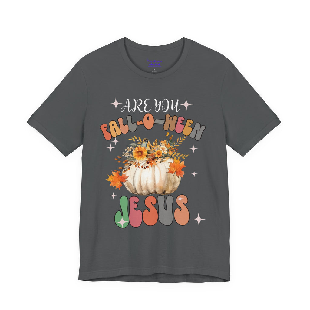 Fall-Themed Jesus Tee, Unisex Jersey T-Shirt, Cozy Autumn Apparel, Thanksgiving Gift, Fall Celebration Shirt, Christian Fashion