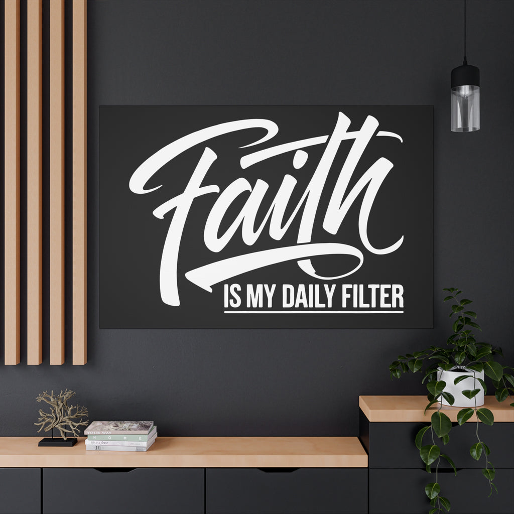 Inspirational Canvas Wall Art, Faith Quote Decor, Motivational Home Decor, Gray Wall Hanging, Gift for Faith Lovers