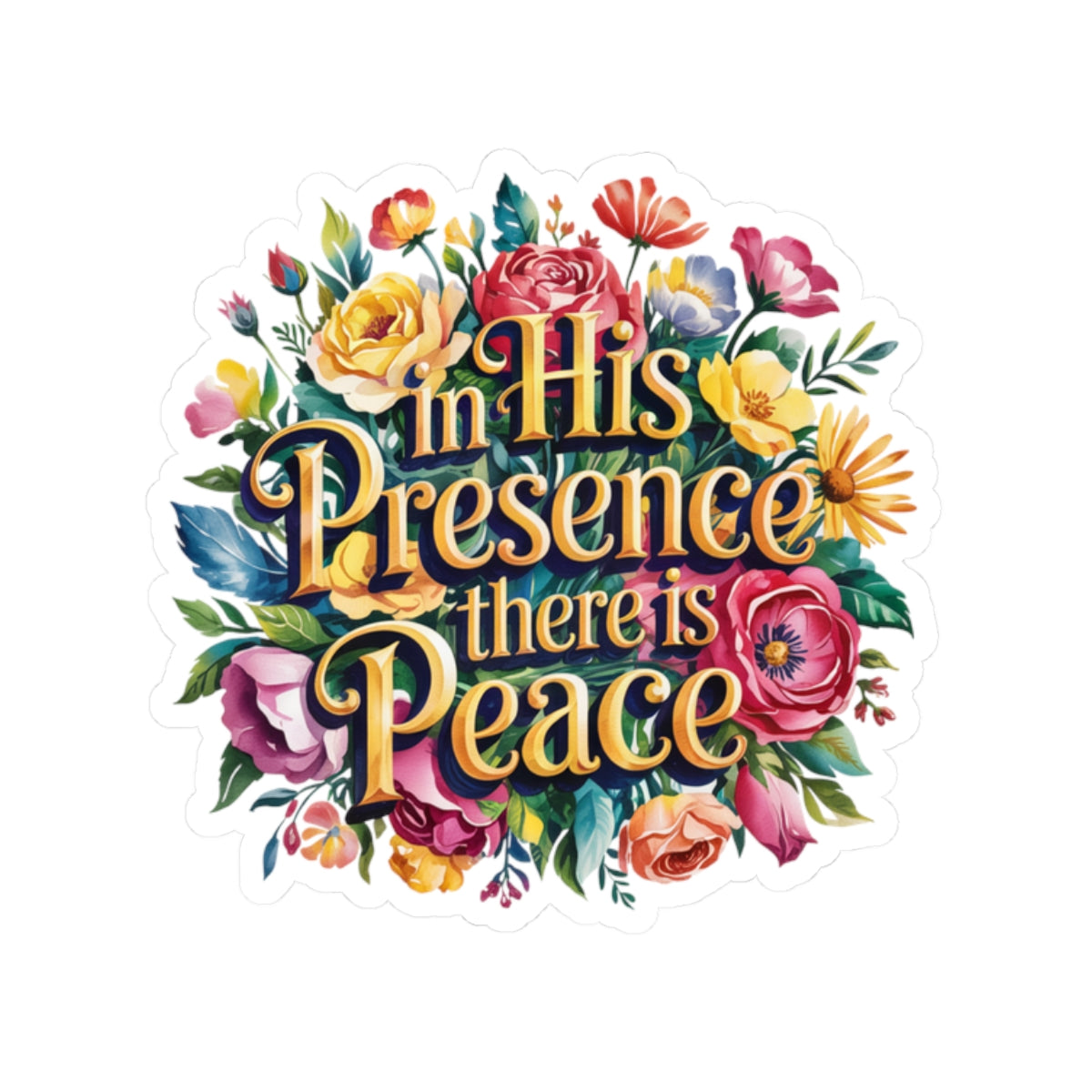 Floral Prayer Kiss-Cut Stickers, Inspirational Stickers for Journals, Laptop, Gift for Friends, Floral Decor, Peaceful Reminder