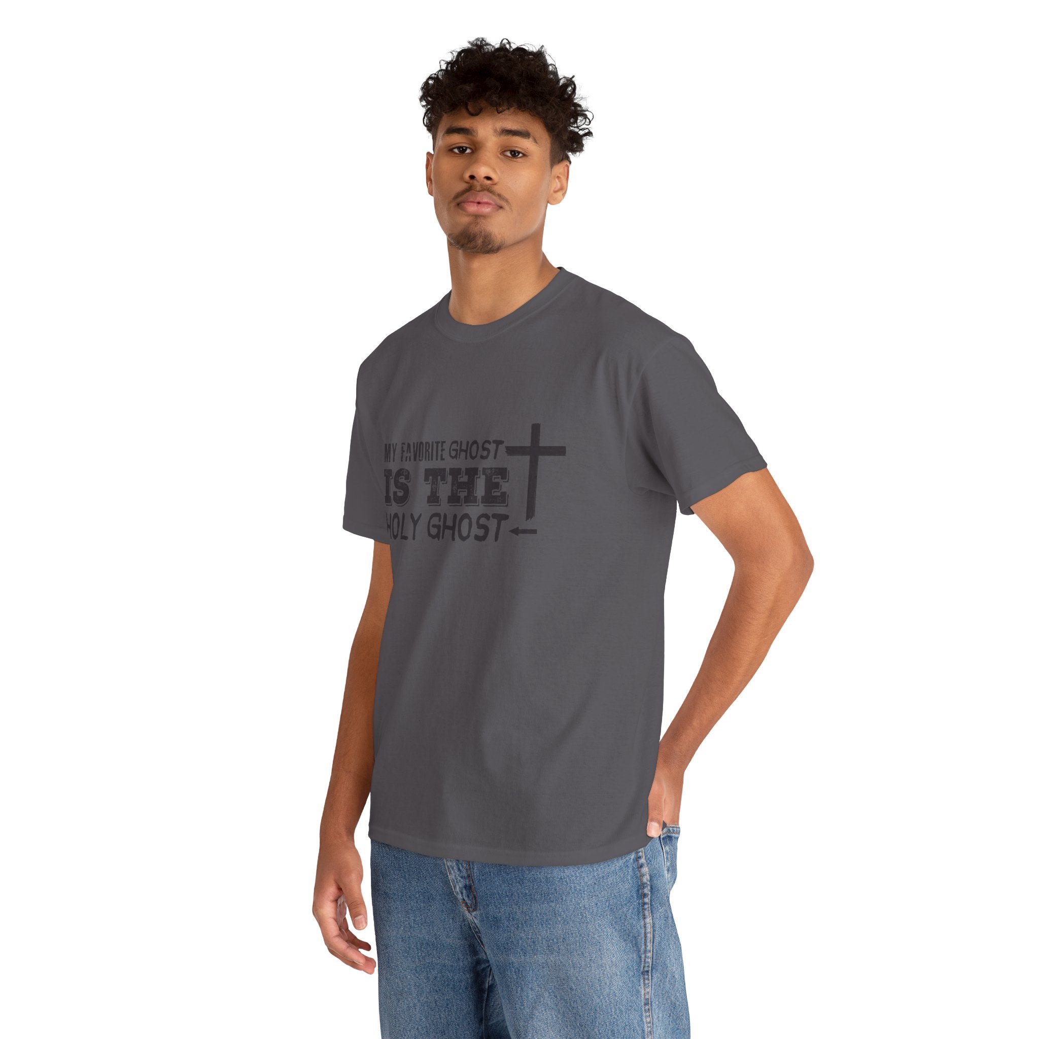Unisex Cotton Tee - My Favorite Ghost is the Holy Ghost Shirt, Religious T-Shirt, Christian Apparel, Spiritual Gift, Halloween Shirt