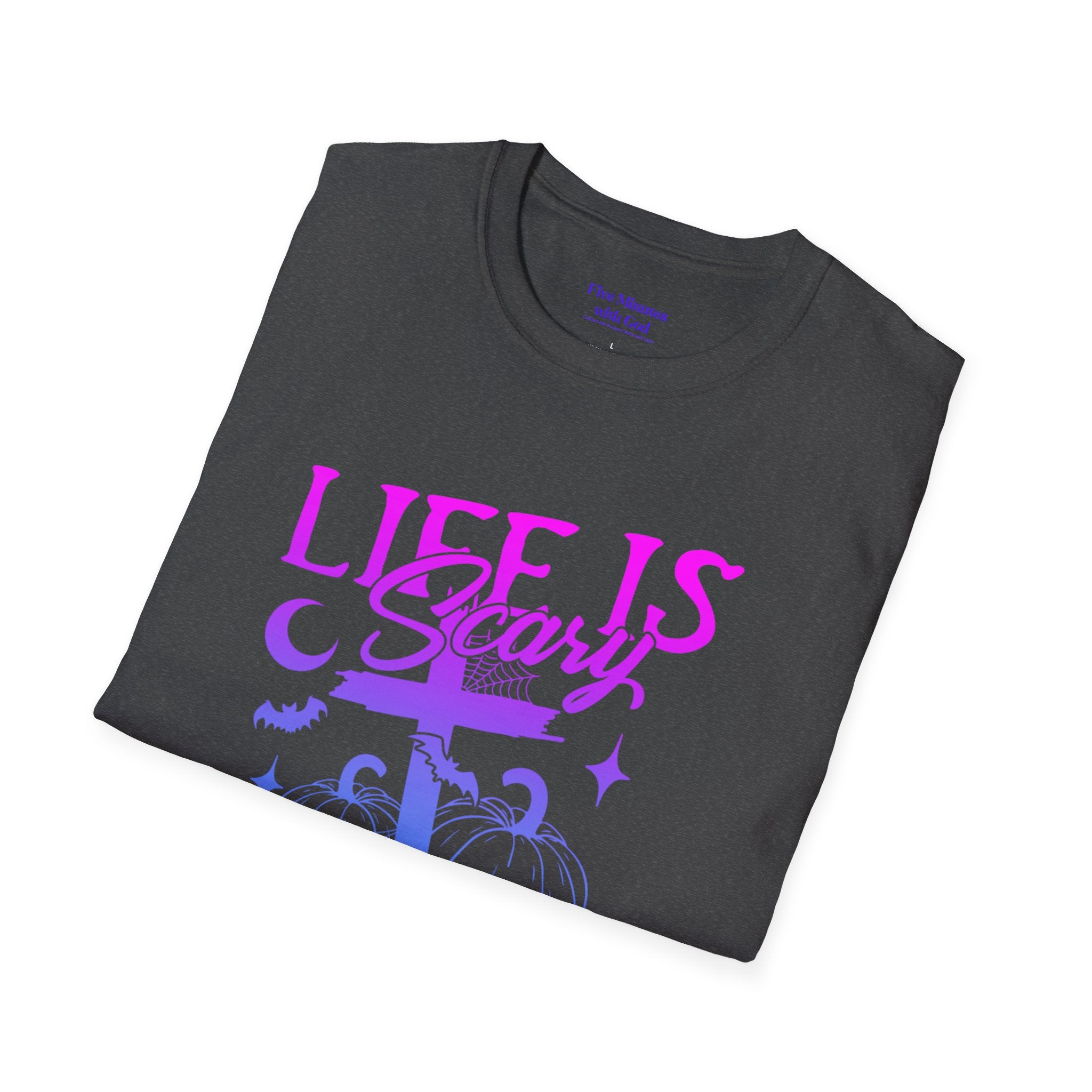 Life is Scary Without Jesus Unisex Softstyle T-Shirt - Faith-Based Graphic Tee, Halloween Outfit, Religious Apparel, Christian Gift, [...]