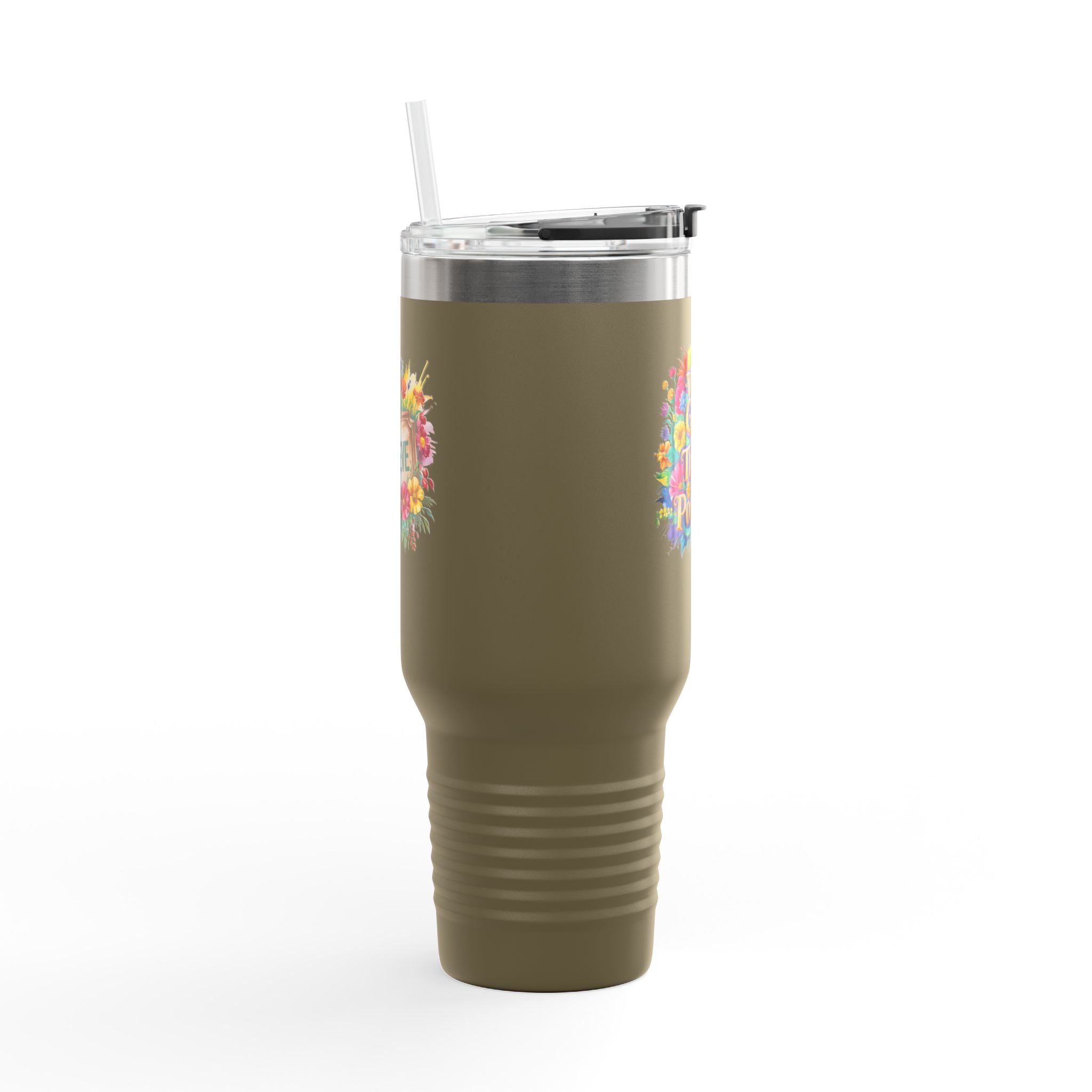 Inspirational Travel Mug, 40oz Insulated Coffee Cup, Floral Design, Motivational Gift for Travelers, Perfect for Road Trips, Keep [...]