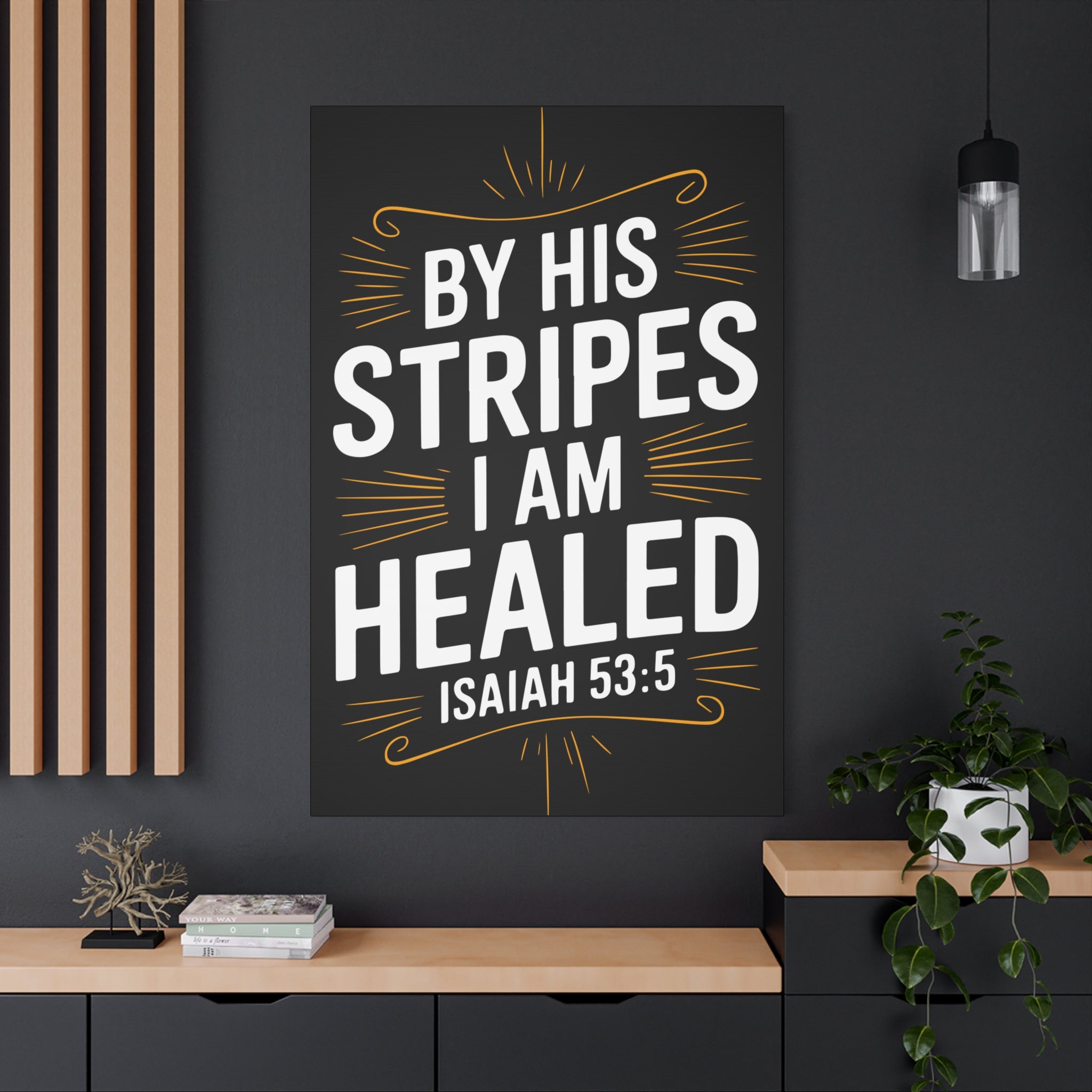 Inspirational Canvas Wall Art - Faith Decor, Christian Gift, Healing Quote, Home Decor, Modern Artwork