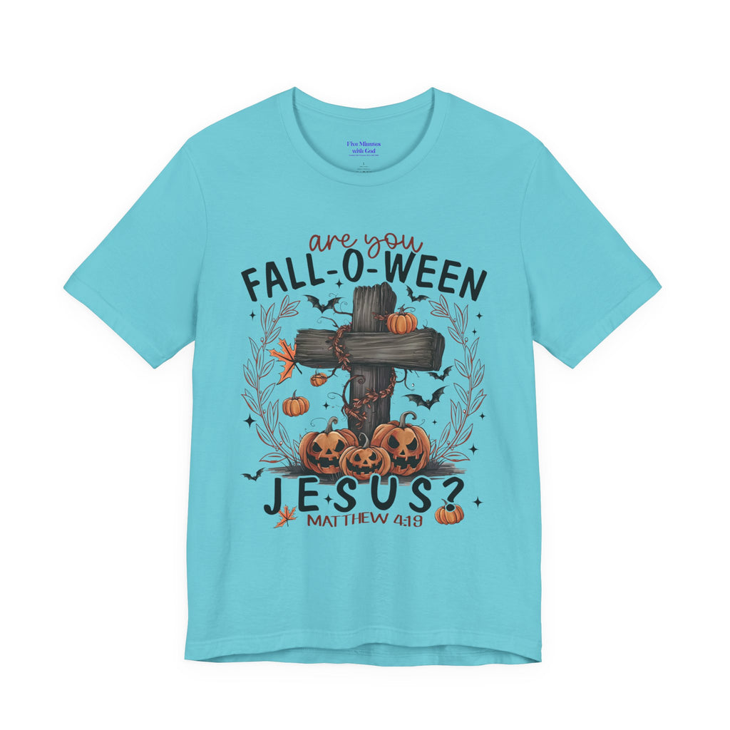 Autumn Pumpkin Christian Tee, Relaxed Fit Unisex Shirt, Fall Inspiration Tee, Cozy Halloween Top, Faith-Based Apparel