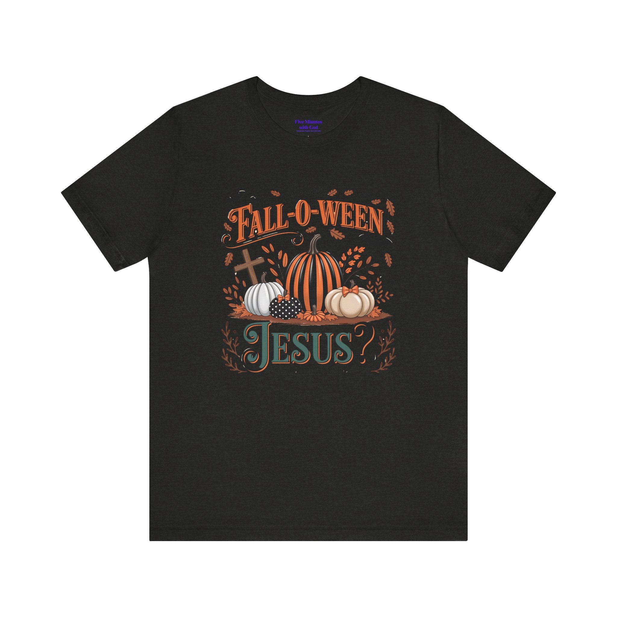 Fall-O-Ween Jesus Tee, Funny Fall T-Shirt, Unisex Pumpkin Shirt, Halloween Christian Top, Autumn Graphic Tee, Religious Casual Wear