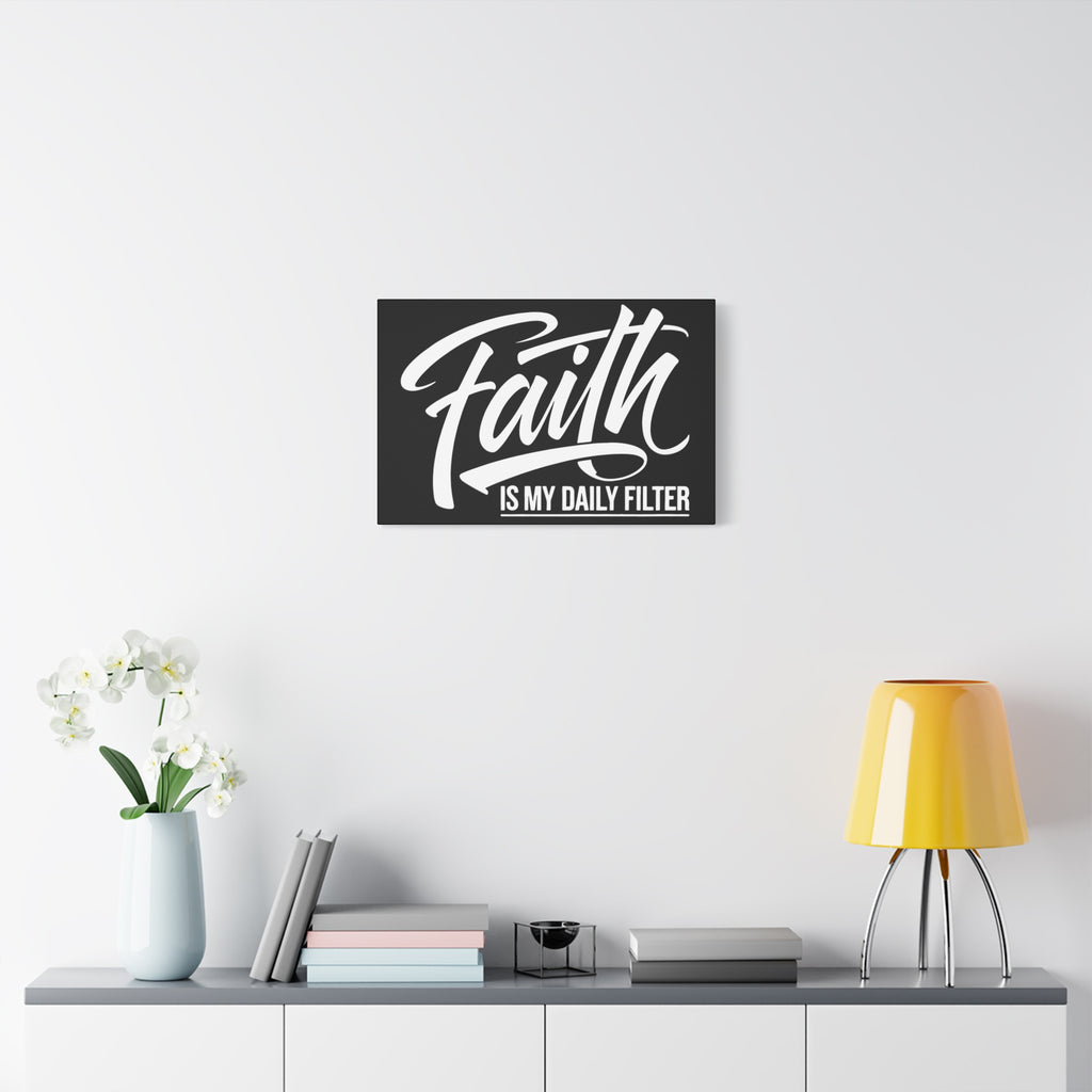 Inspirational Canvas Wall Art, Faith Quote Decor, Motivational Home Decor, Gray Wall Hanging, Gift for Faith Lovers