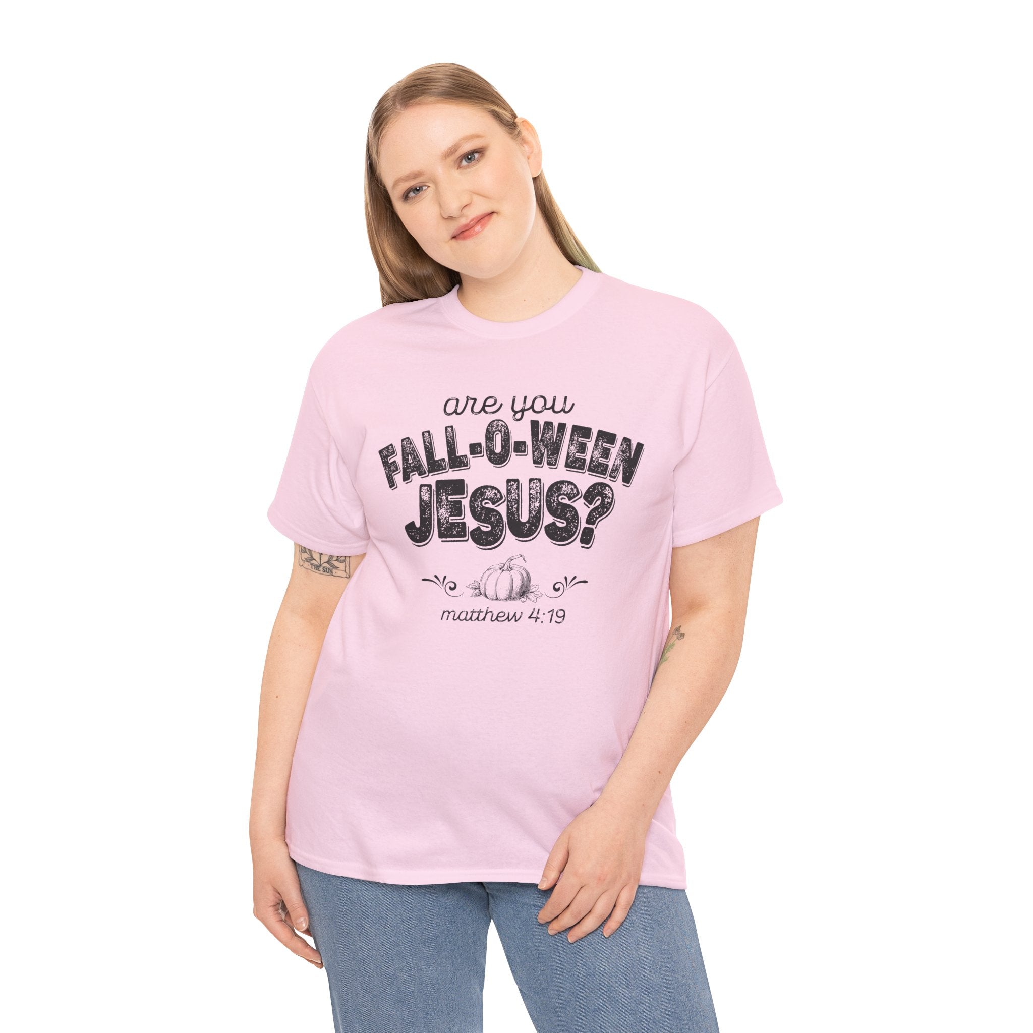 Fall-Themed Tee, Are You Fall-O-Ween Jesus, Unisex Cotton Shirt, Funny Fall Apparel, Halloween T-Shirt, Thanksgiving Gift Ideas