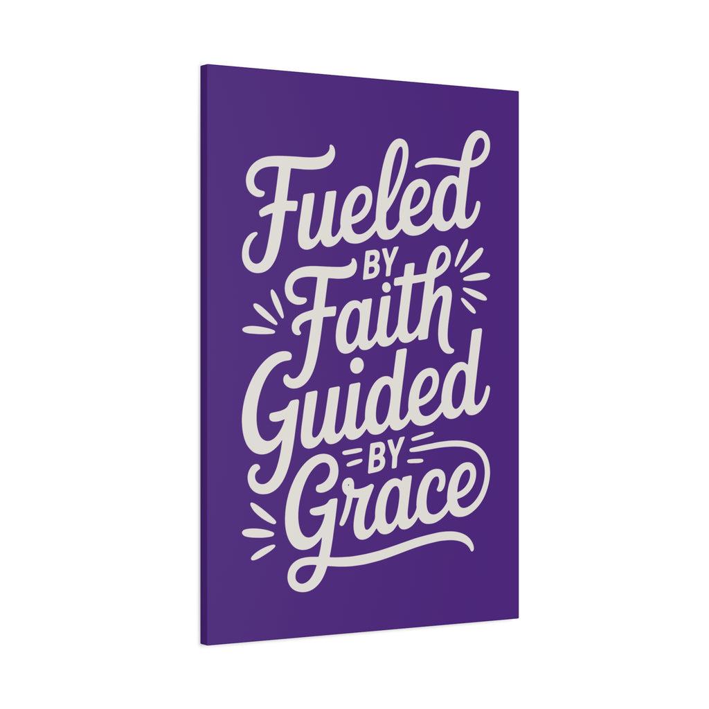 Purple Stretched Canvas Art, Motivational Wall Decor, Home Inspirational Art, Faith-Based Decor, Gift for Faith Lovers