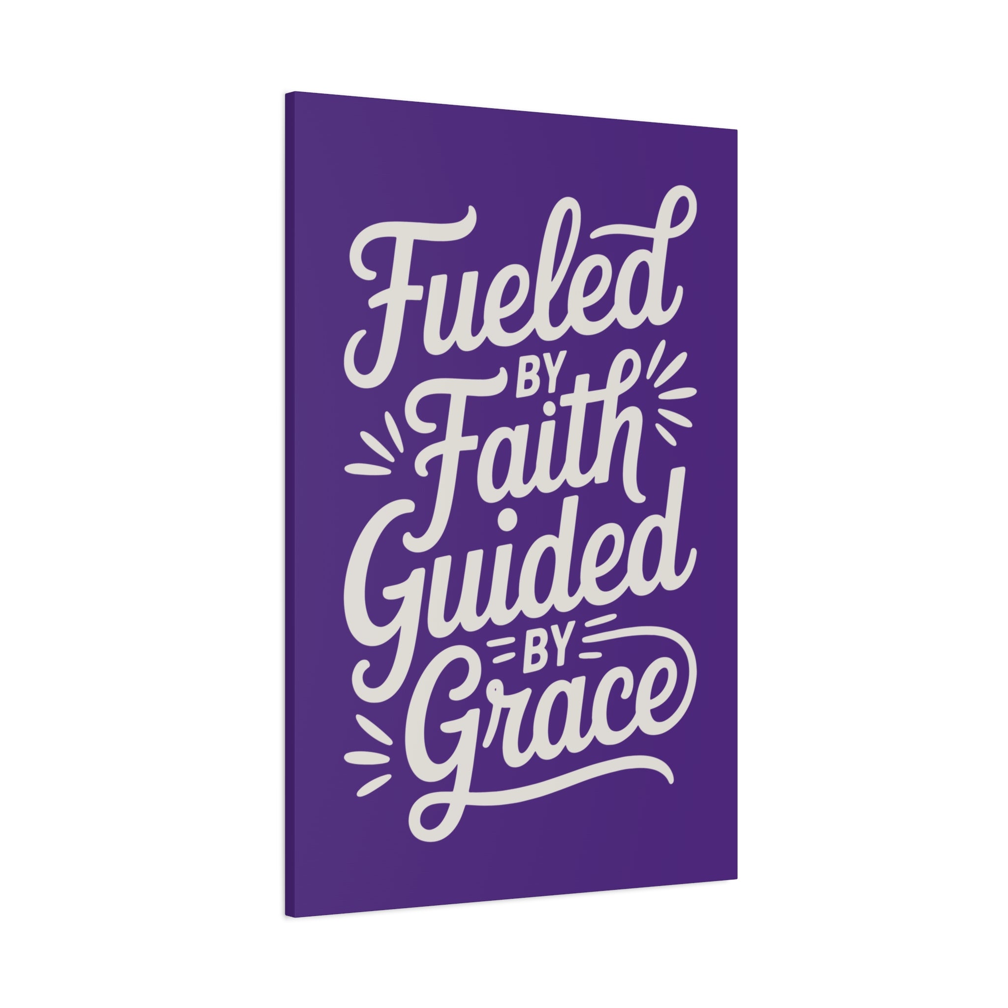 Purple Stretched Canvas Art, Motivational Wall Decor, Home Inspirational Art, Faith-Based Decor, Gift for Faith Lovers