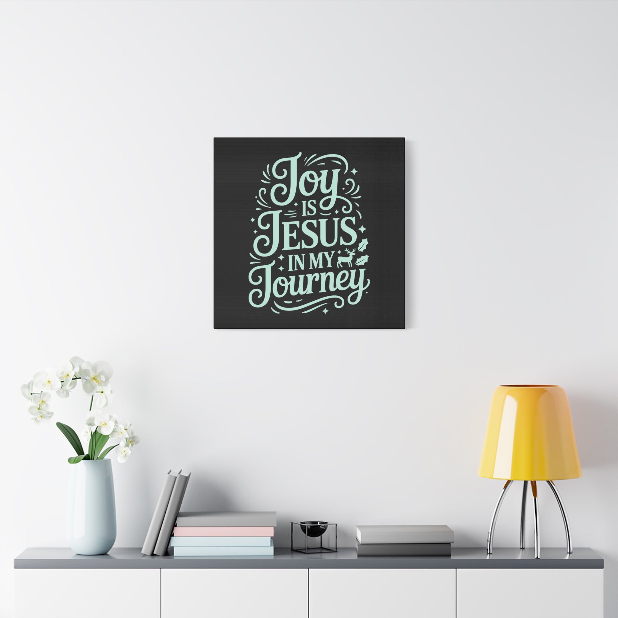Joy in My Journey Canvas Wall Art, Religious Decor, Christmas Gift, Inspirational Wall Art, Joyful Home Decoration, Faith-Based Art