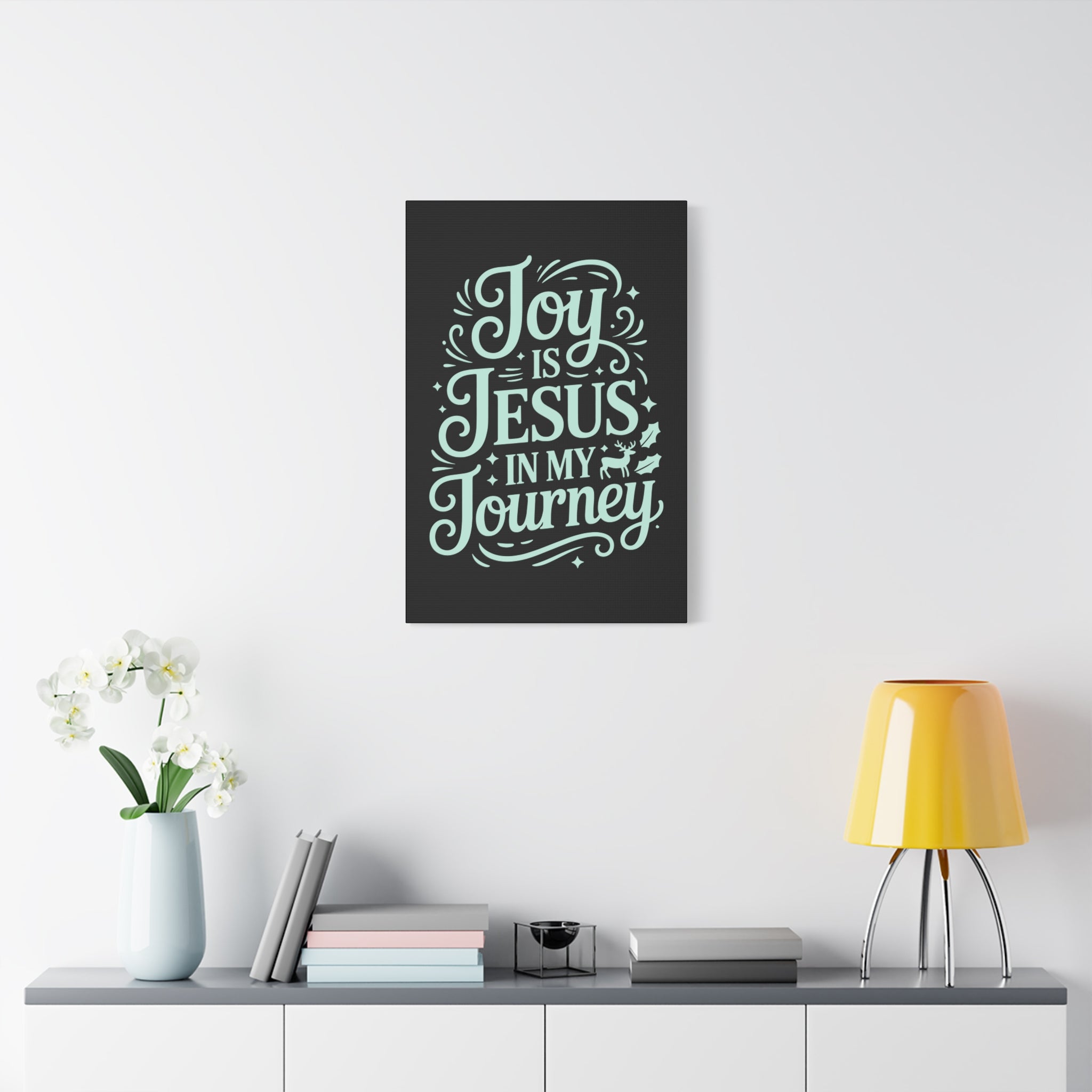 Joy in My Journey Canvas Wall Art, Religious Decor, Christmas Gift, Inspirational Wall Art, Joyful Home Decoration, Faith-Based Art