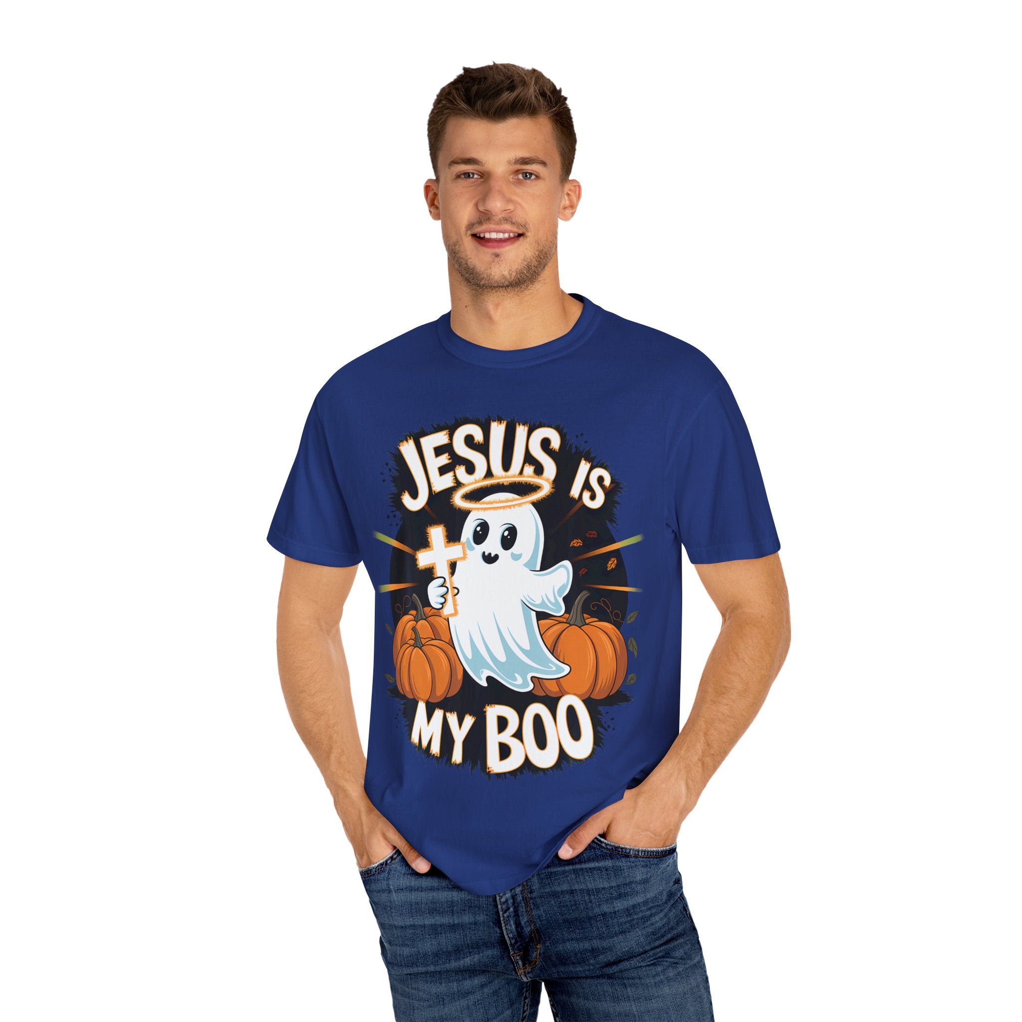 Halloween T-Shirt, Jesus is My Boo Tee, Unisex Ghost Shirt, Fall Apparel, Christian Halloween Gift